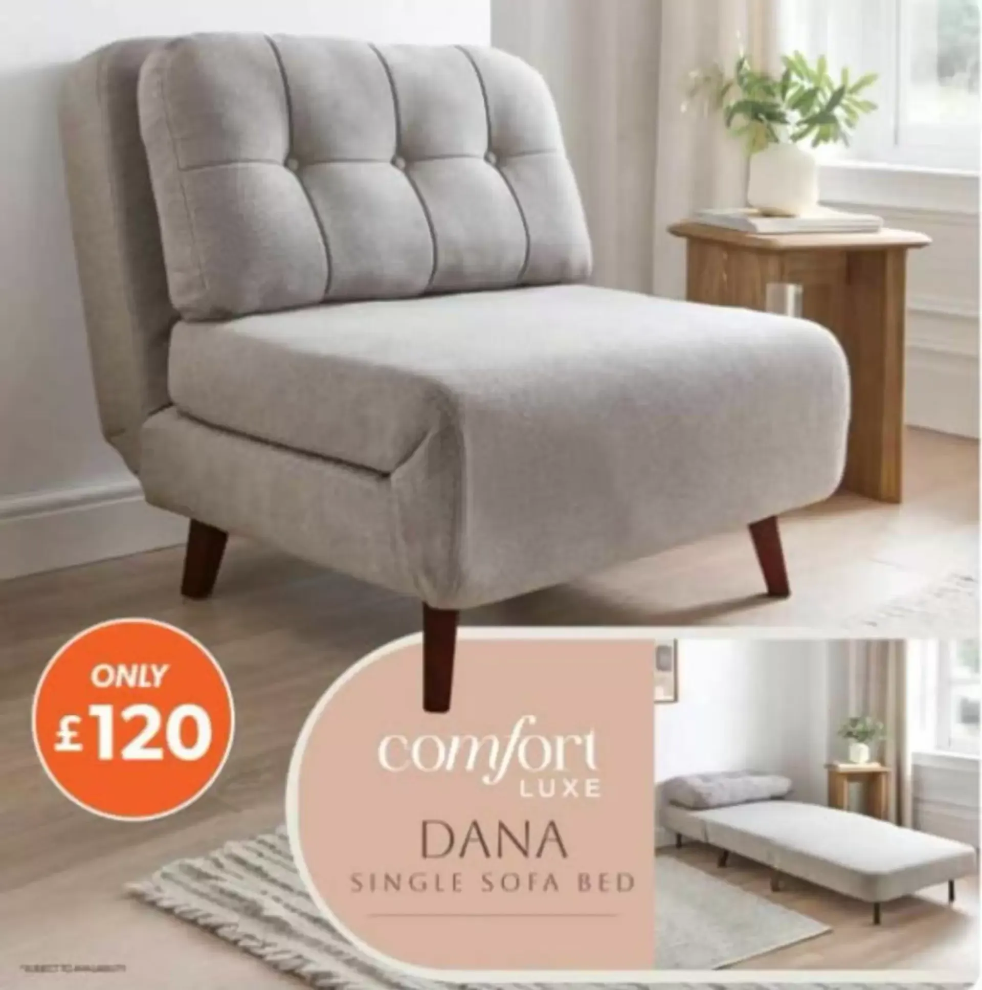 Comfort Luxe Dana Single Sofa Bed from 2 October to 25 October 2026 - Catalogue Page 1