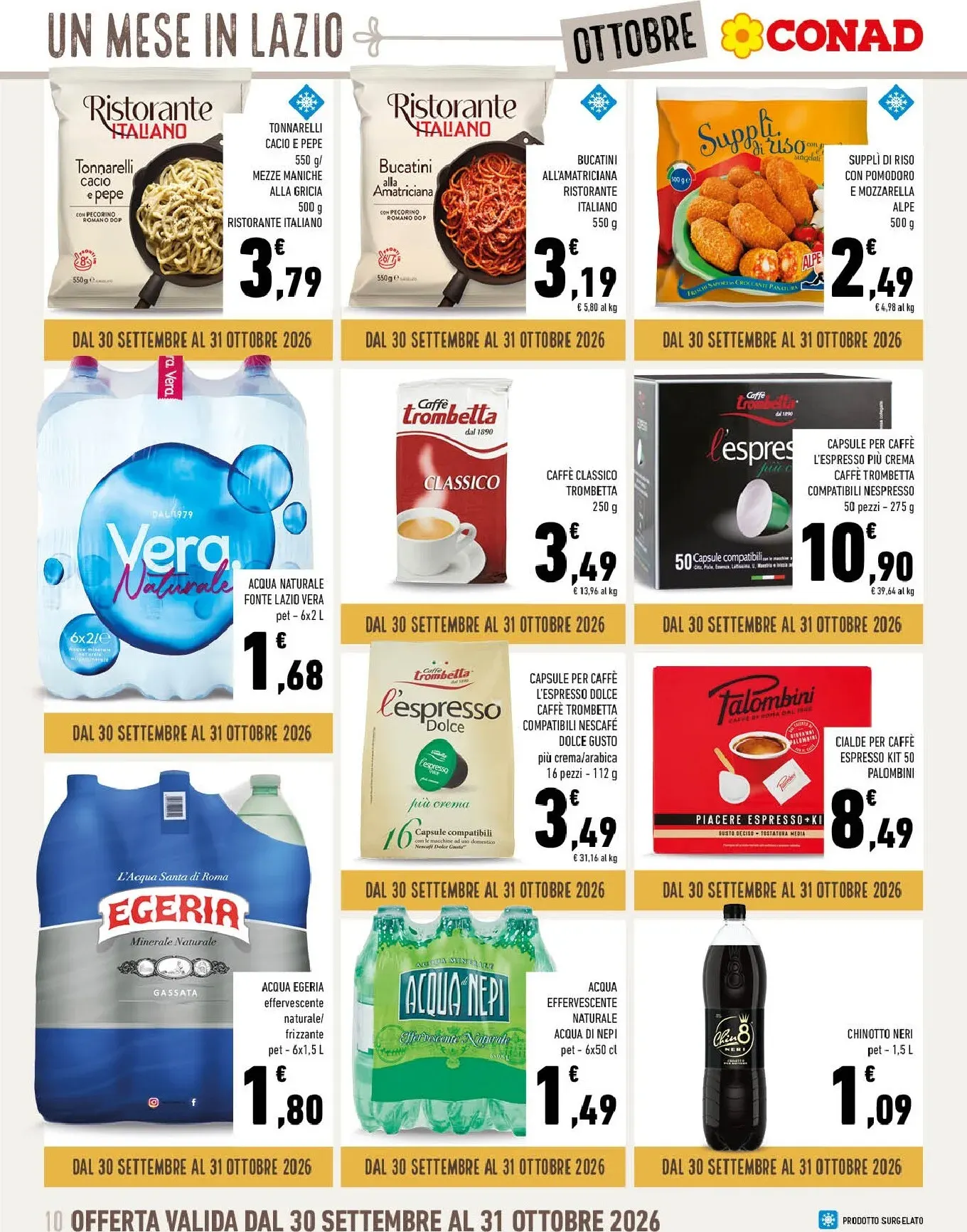Gli Speciali Conad: Un Mese in Lazio a Tavola da 30 settembre a 31 ottobre di 2026 - Pagina del volantino 10