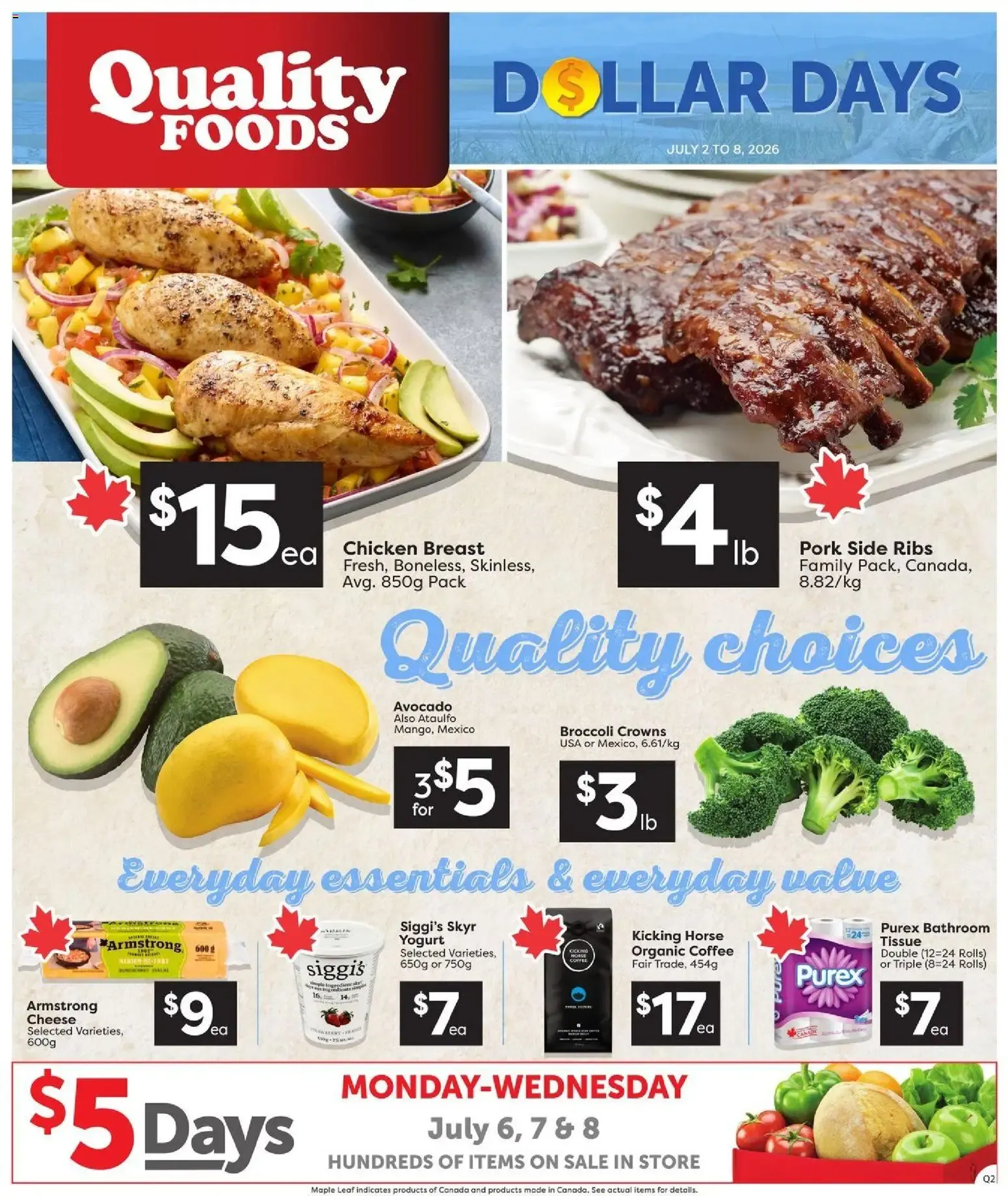 Quality Foods weekly flyer / circulaire from Jul 2, 2026 > weekly specials & deals from July 2 to July 8 2026 - flyer page 1