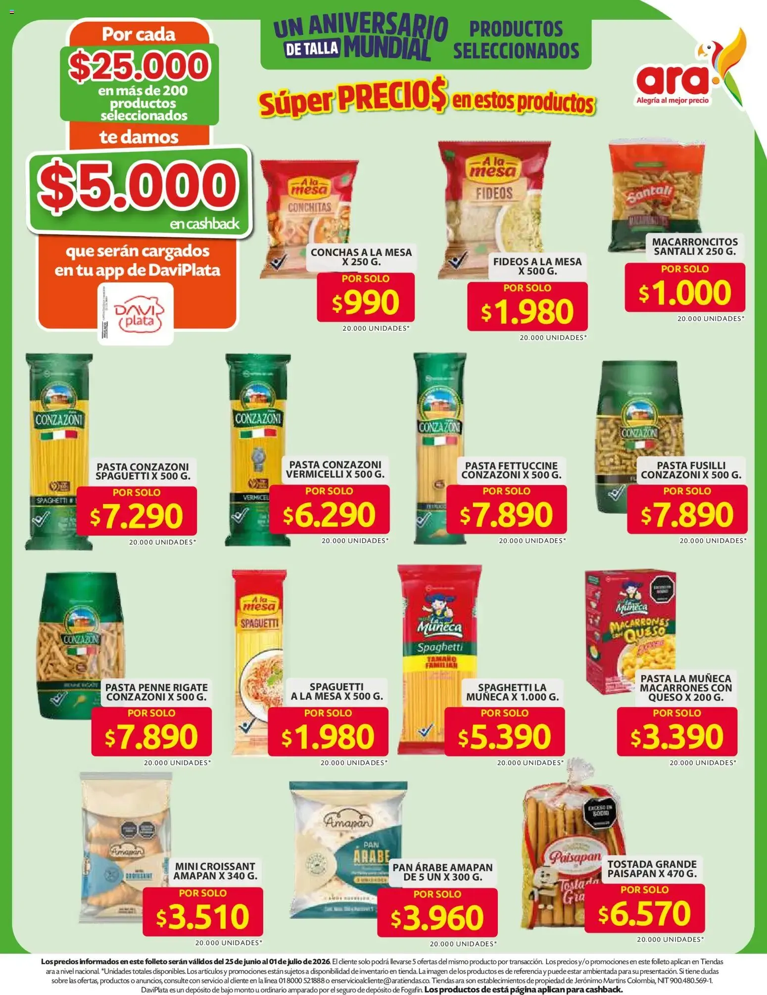 Catalogo de Ara catálogo un aniversario de talla mundial desde el 11/06/2026 > Revistas Junio 11 de junio al 8 de julio 2026 - Pag 7