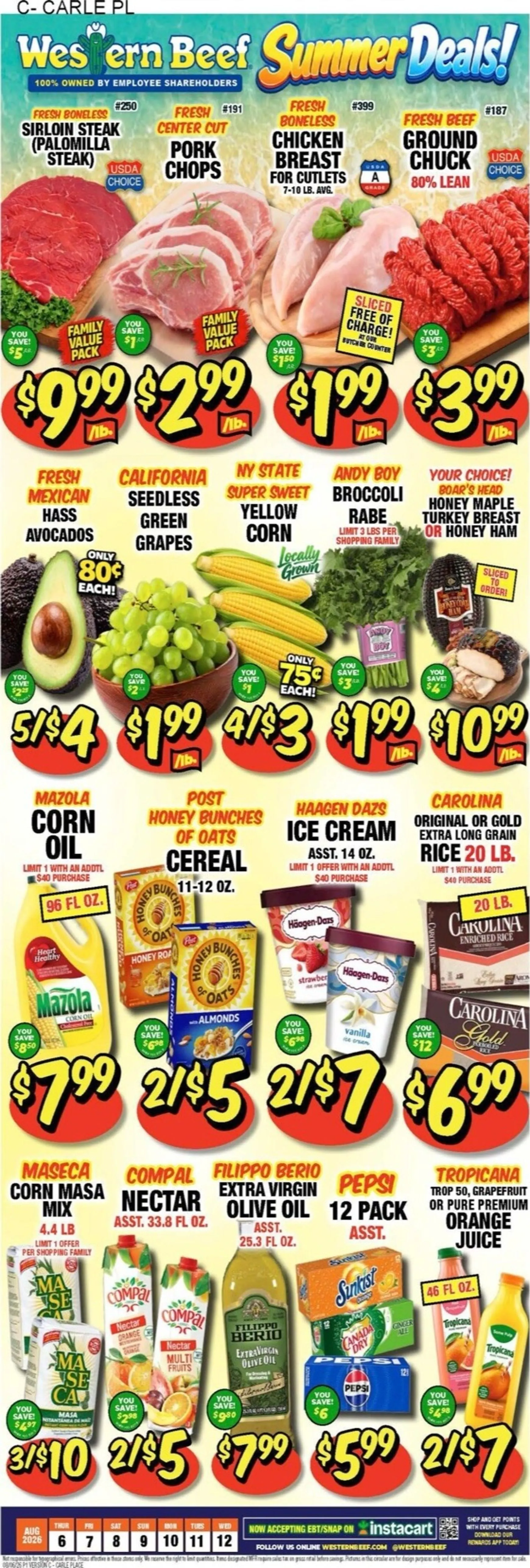Weekly ad Current Western Beef - Carle Place leaflet valid from Thursday 08/06/2026 to Wednesday 08/12/2026 from August 6 to August 12 2026 - Page 1
