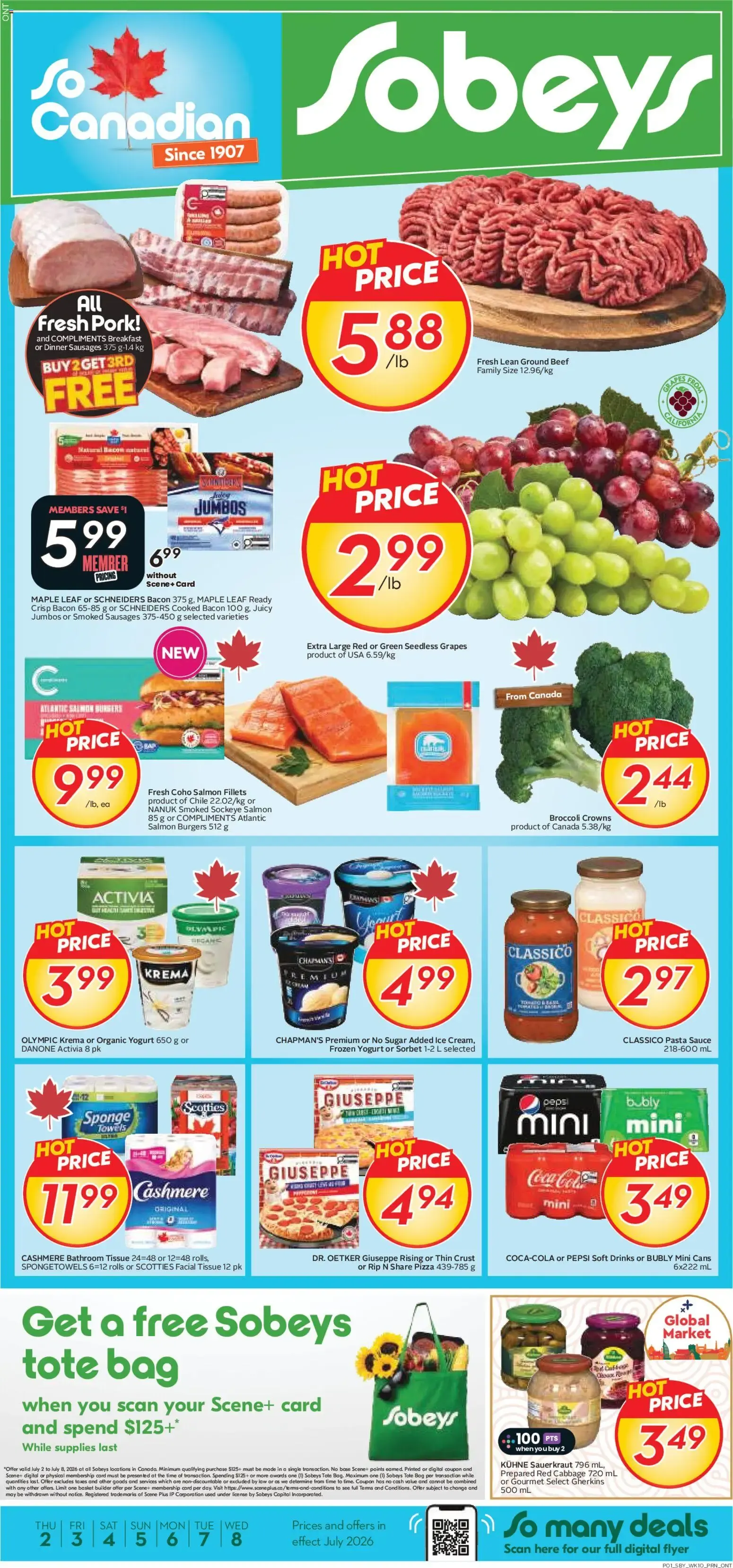 Sobeys weekly flyer / circulaire from Jul 2, 2026 > weekly specials & deals from July 2 to July 8 2026 - flyer page 1