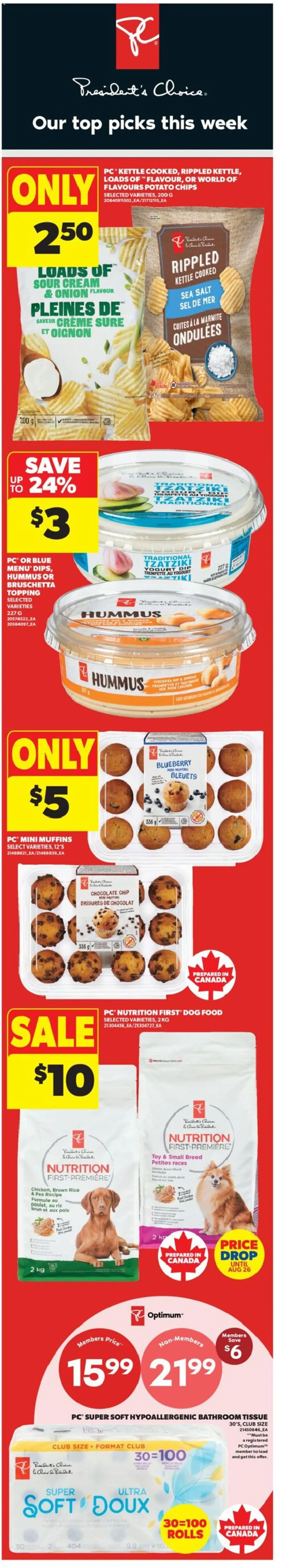 President's Choice Our top picks this week from August 13 to August 26 2026 - flyer page 1
