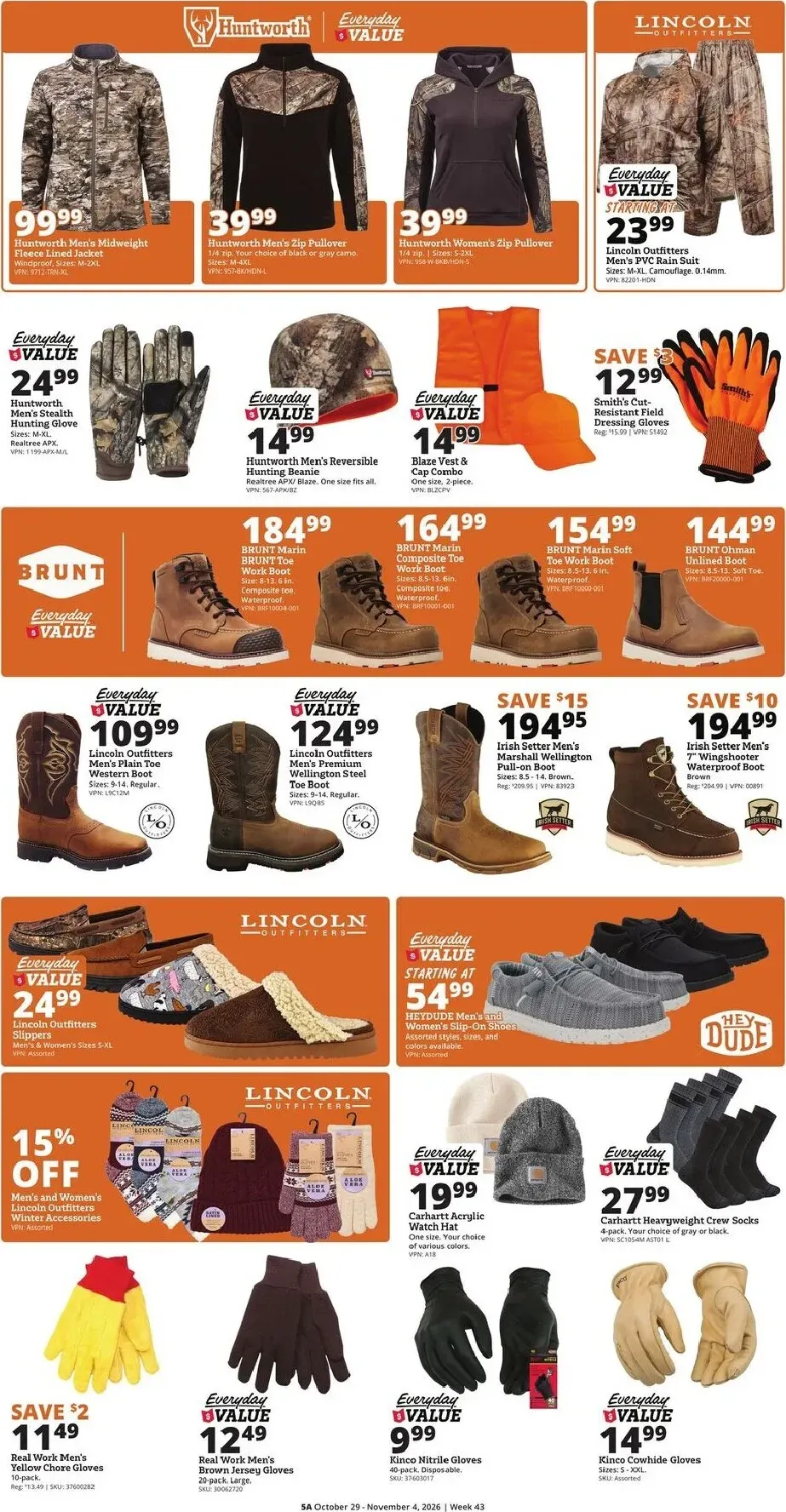 Weekly ad Current Rural King leaflet valid from Thursday 10/29/2026 to Wednesday 11/04/2026 from October 29 to November 4 2026 - Page 5