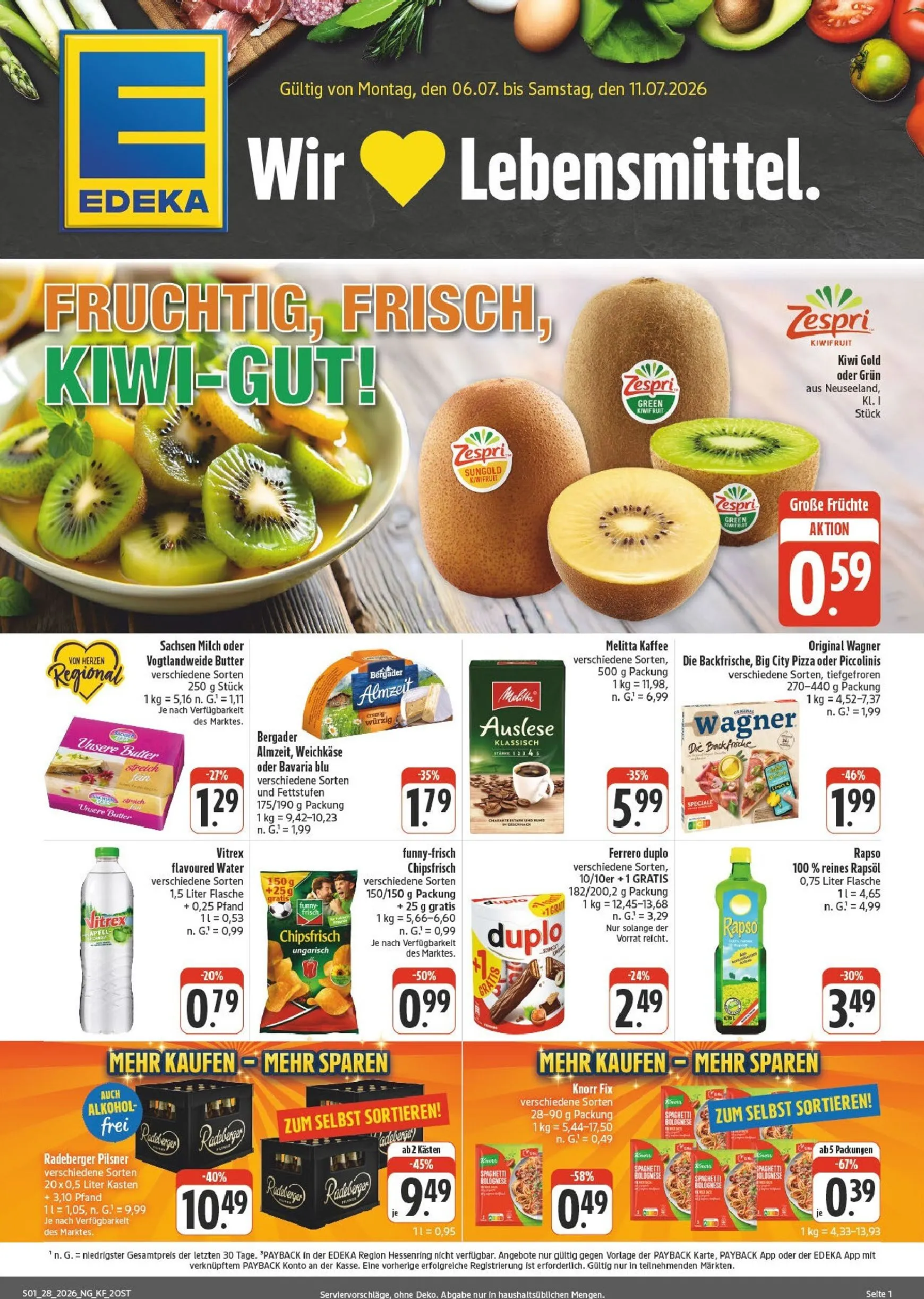 Edeka - Wochenangebote Prospekt – von Montag 06.07.2026 bis Samstag 11.07.2026
