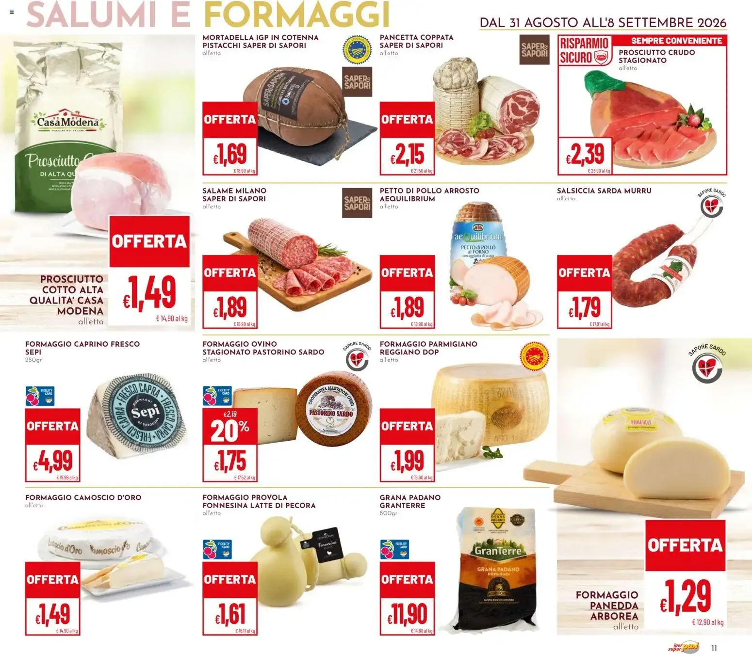Iper Pan & Superpan: Offerte al Costo da 31 agosto a 8 settembre di 2026 - Pagina del volantino 11