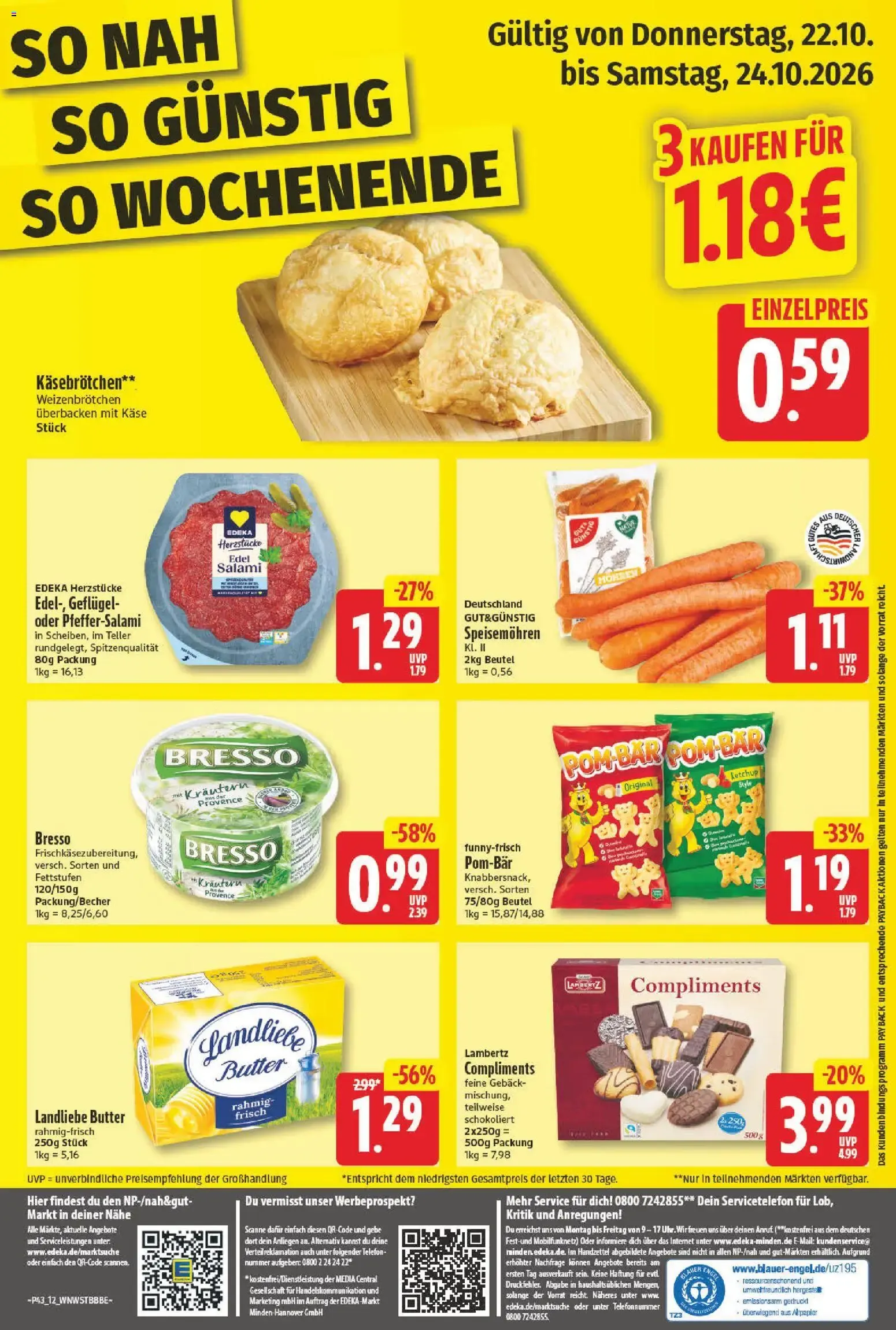 Nah & Gut & NP EDEKA: Prospekt con ofertas destacadas von 19. Oktober bis 24. Oktober 2026 - Prospekt seite 12