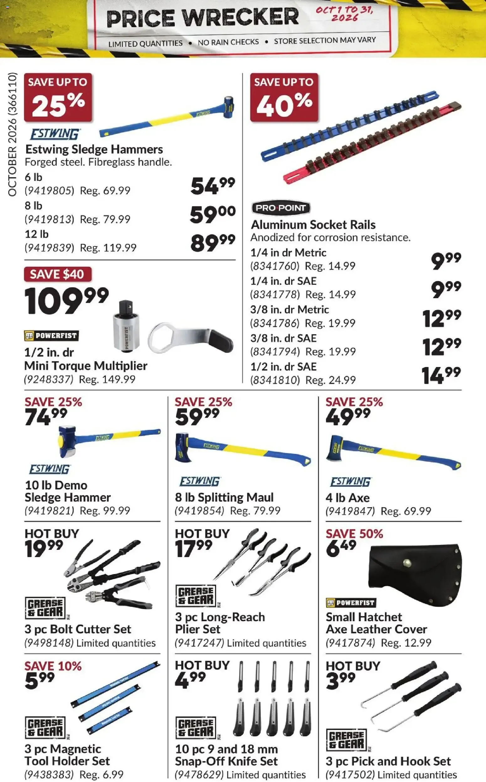 Princess Auto flyer - Price Wrecker from Oct 1, 2026 > weekly specials & deals from October 1 to October 31 2026 - flyer page 5