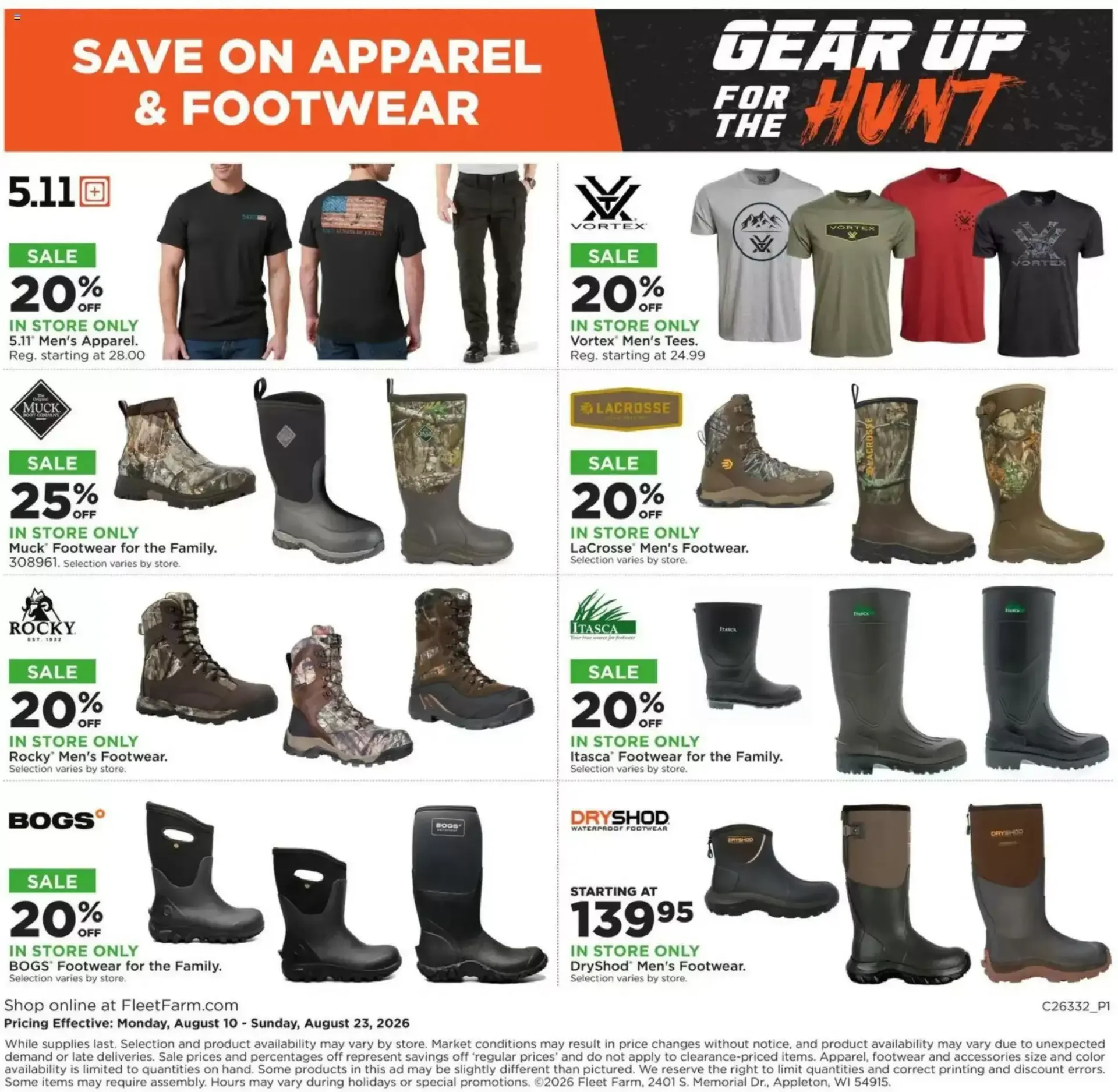 Weekly ad Fleet Farm - Gear Up For The Hunt from August 10 to August 23 2026 - Page 24