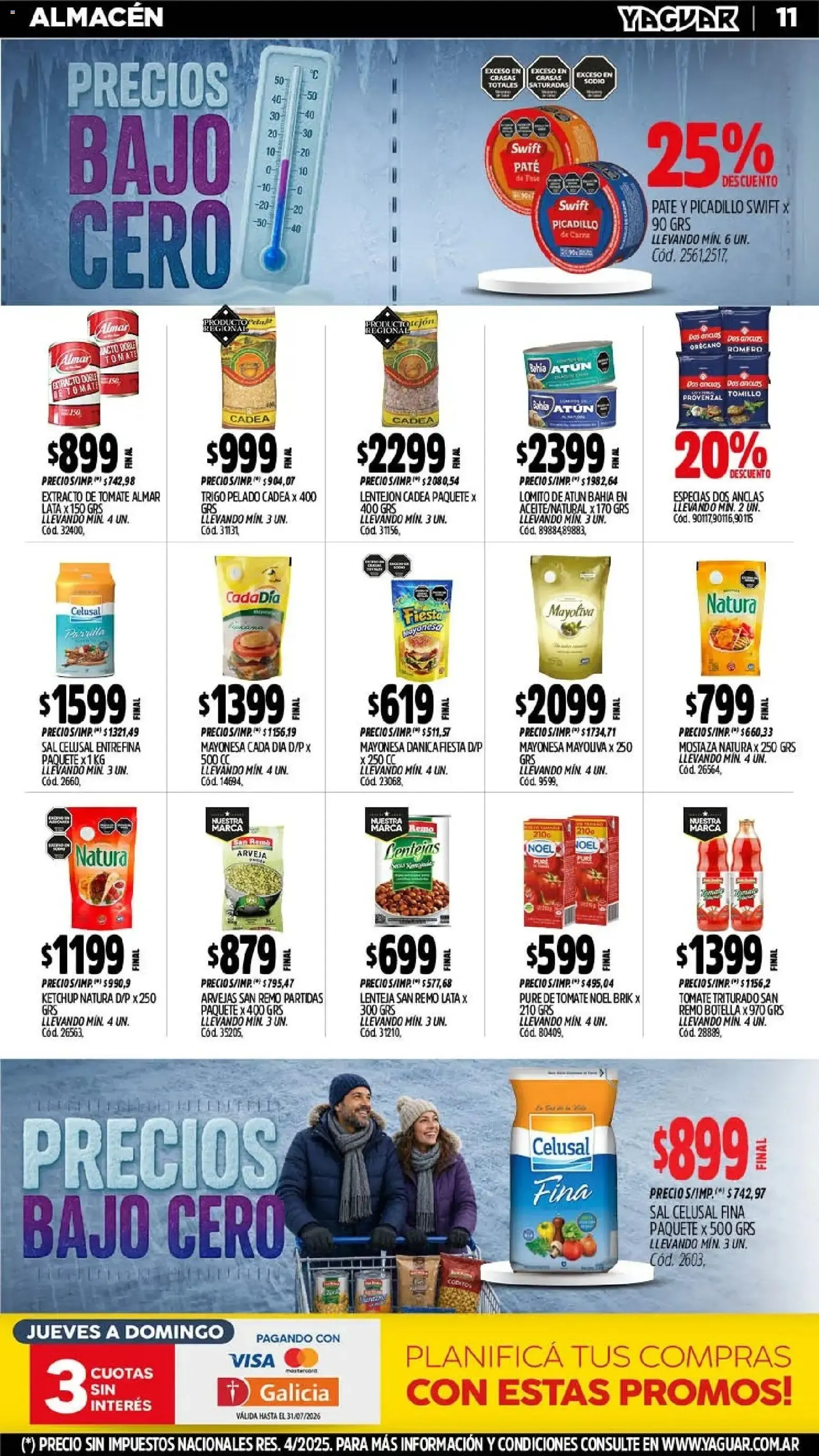 Ofertas de Mayorista Yaguar: Precios Bajo Cero - Oferta Semanal San Juan 20 de julio al 25 de julio 2026 - Página 11 del catálogo