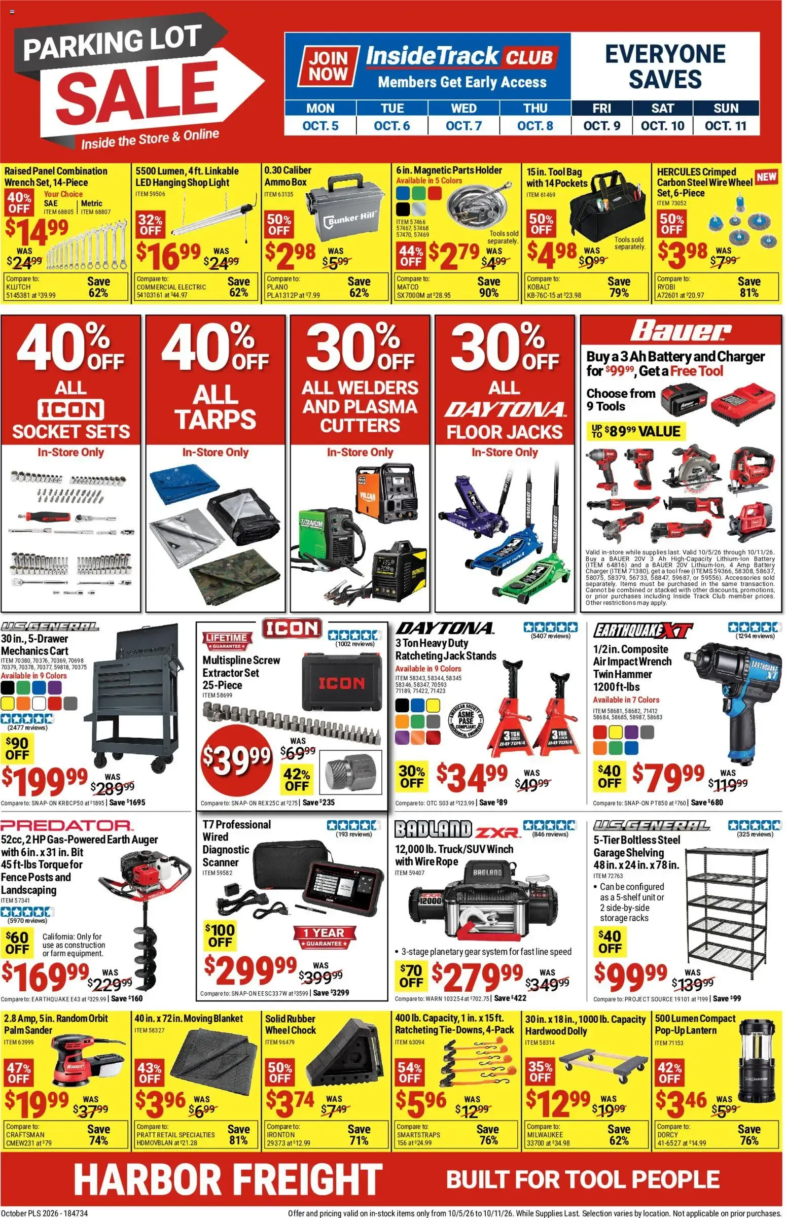 Harbor Freight Weekly Ad (10/05 - 10/11 2026) - Flyer