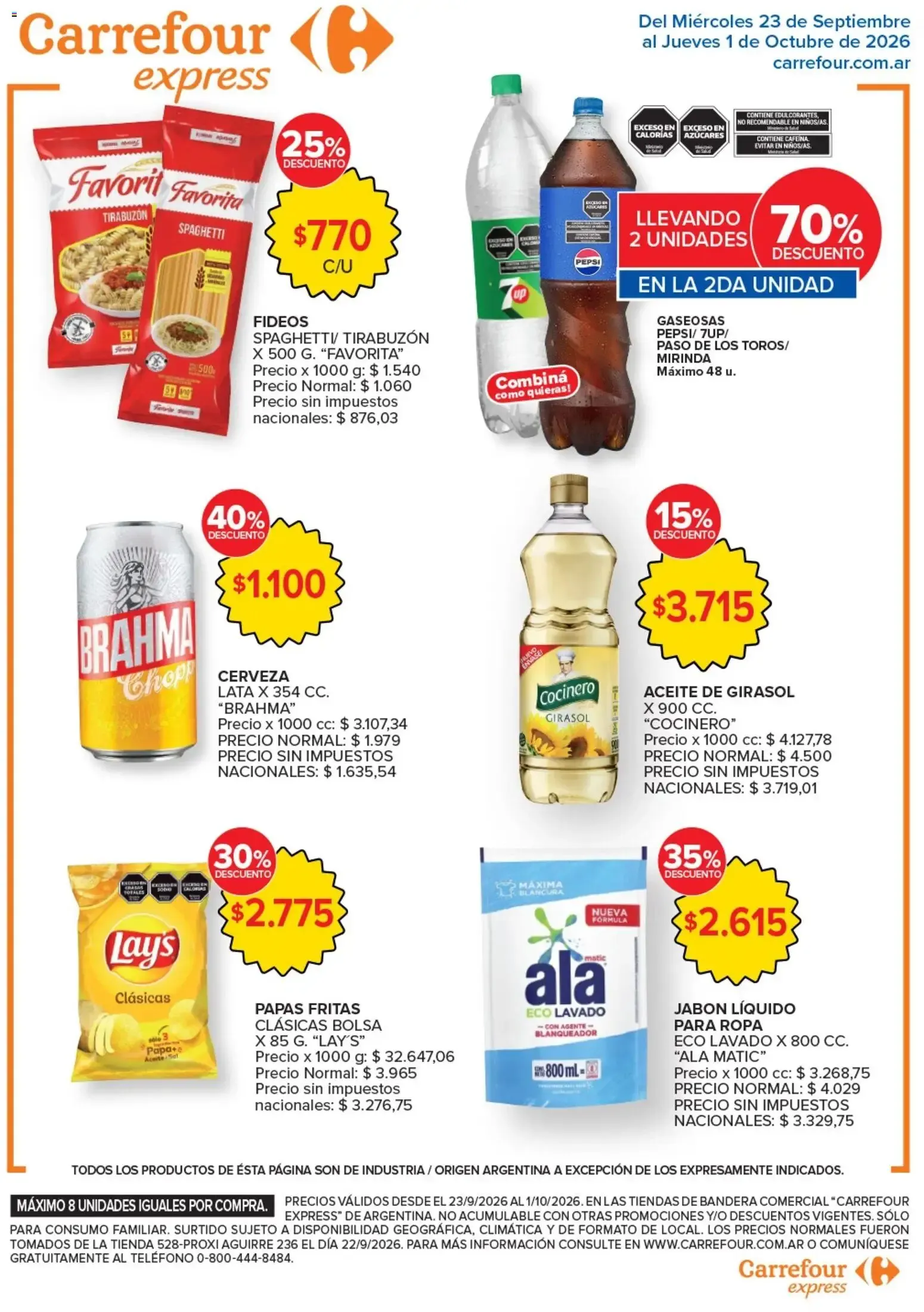 Ofertas de Carrefour Express catálogo del 23/09/2026 - 02/10/2026 23 de septiembre al 1 de octubre 2026 - Página 5 del catálogo