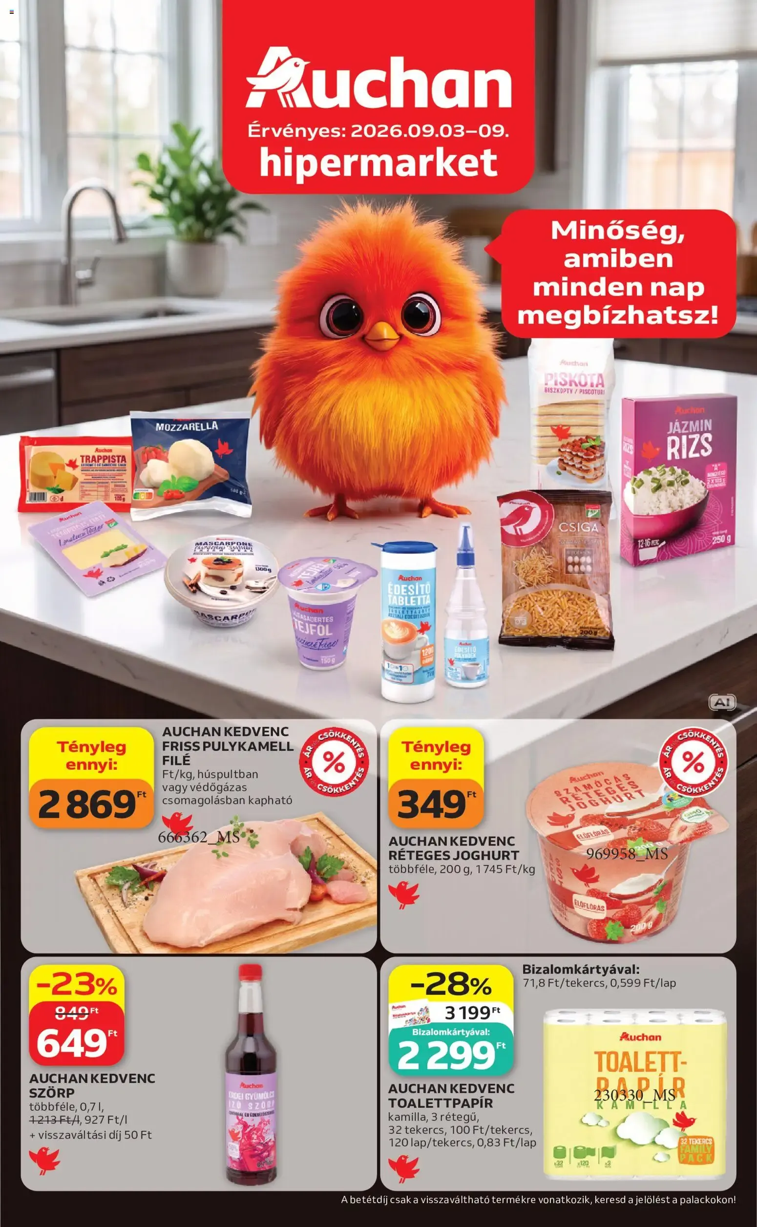 Katalógus Auchan Saját Márkás termékeink - 2026.09.03. -tól/töl > akció, lapozható szórólap 🛍️ szeptember 3.-tól szeptember 9.-ig 2026. - Oldal 1