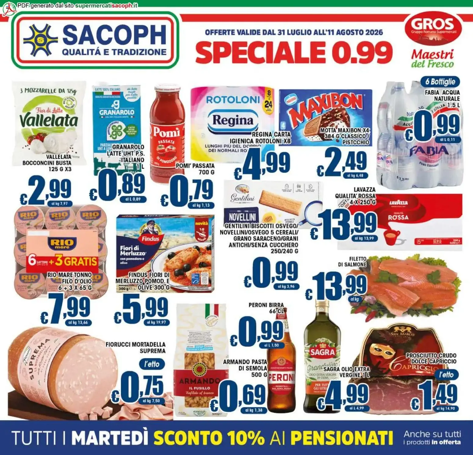 Sacoph volantino dal 31/07/2026 - online Offerte da 31 luglio a 11 agosto di 2026 - Pagina del volantino 1
