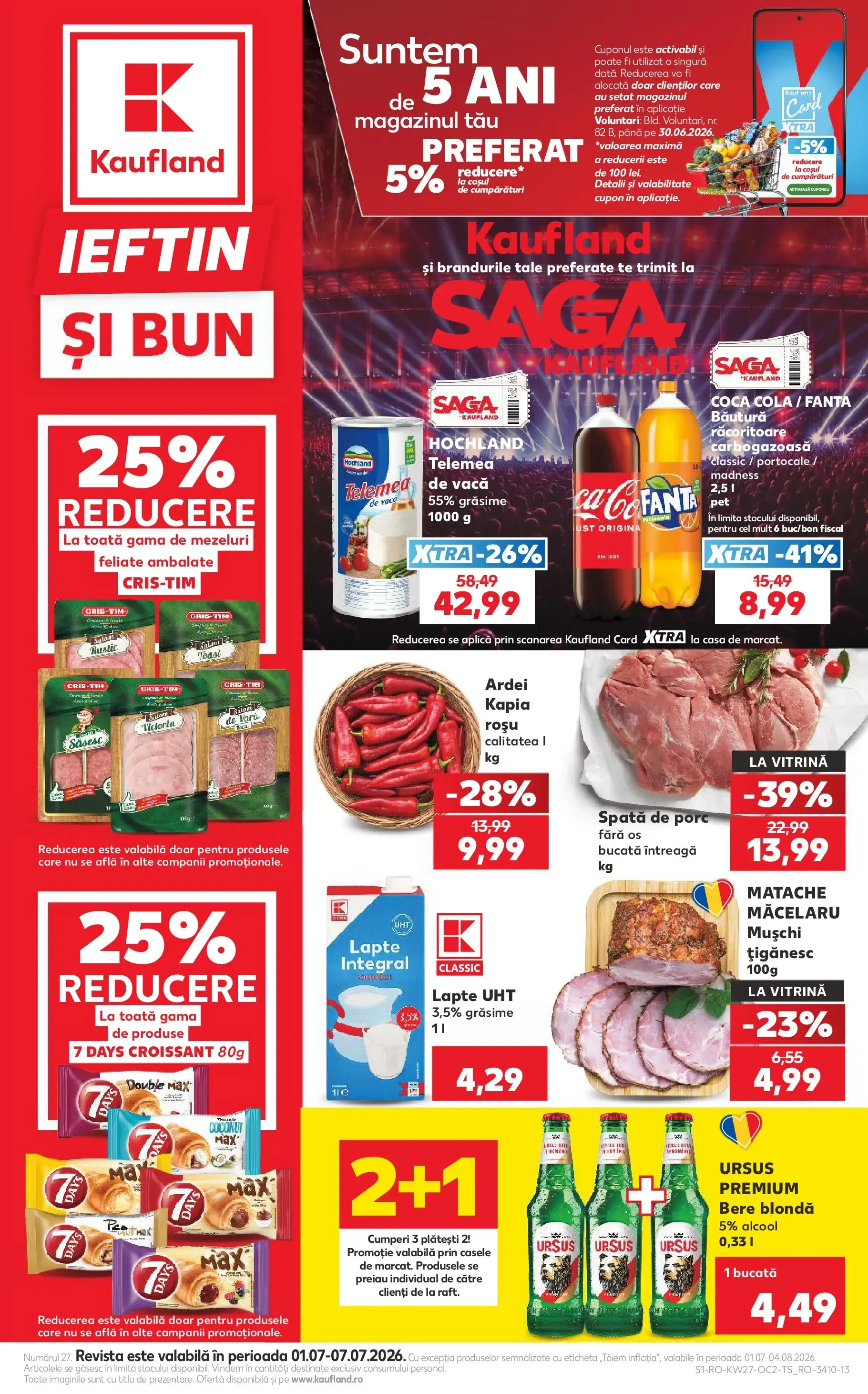 Catalog Kaufland IEFTIN SI BUN de la 1 iulie până la 7 iulie 2026 - Revista Pagina 1