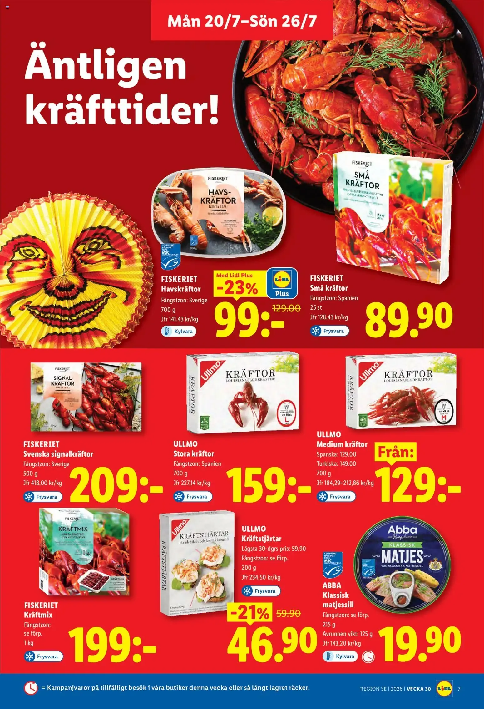 Lidl erbjudanden från 20/07/2026 - 26/07/2026 > Reklamblad nuvarande rabatter från 20 juli till 26 juli 2026 - Reklamblad sidor 7