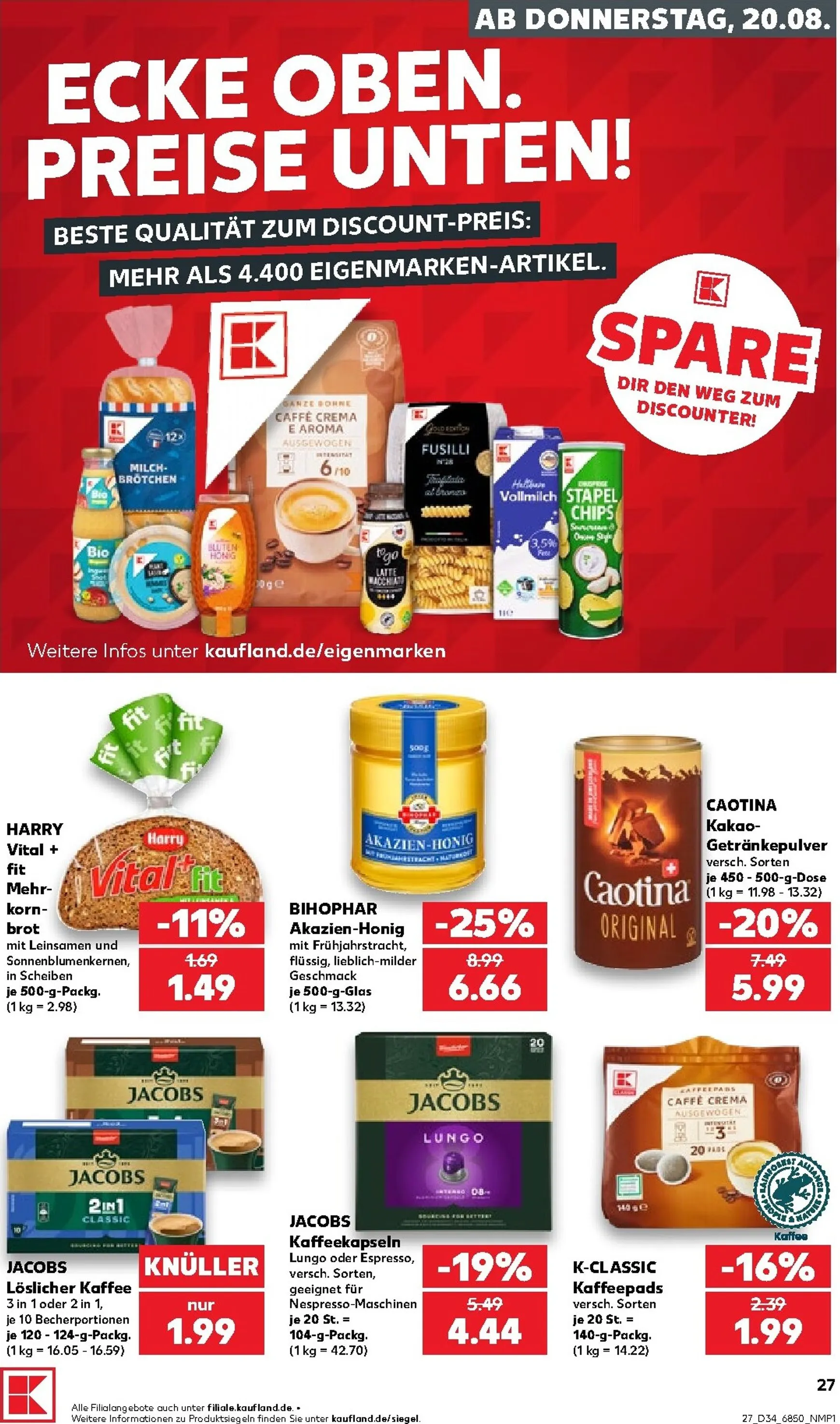 Kaufland Prospekt nächste Woche – von Donnerstag 20.08.2026 bis Mittwoch 26.08.2026 von 20. August bis 26. August 2026 - Prospekt seite 27