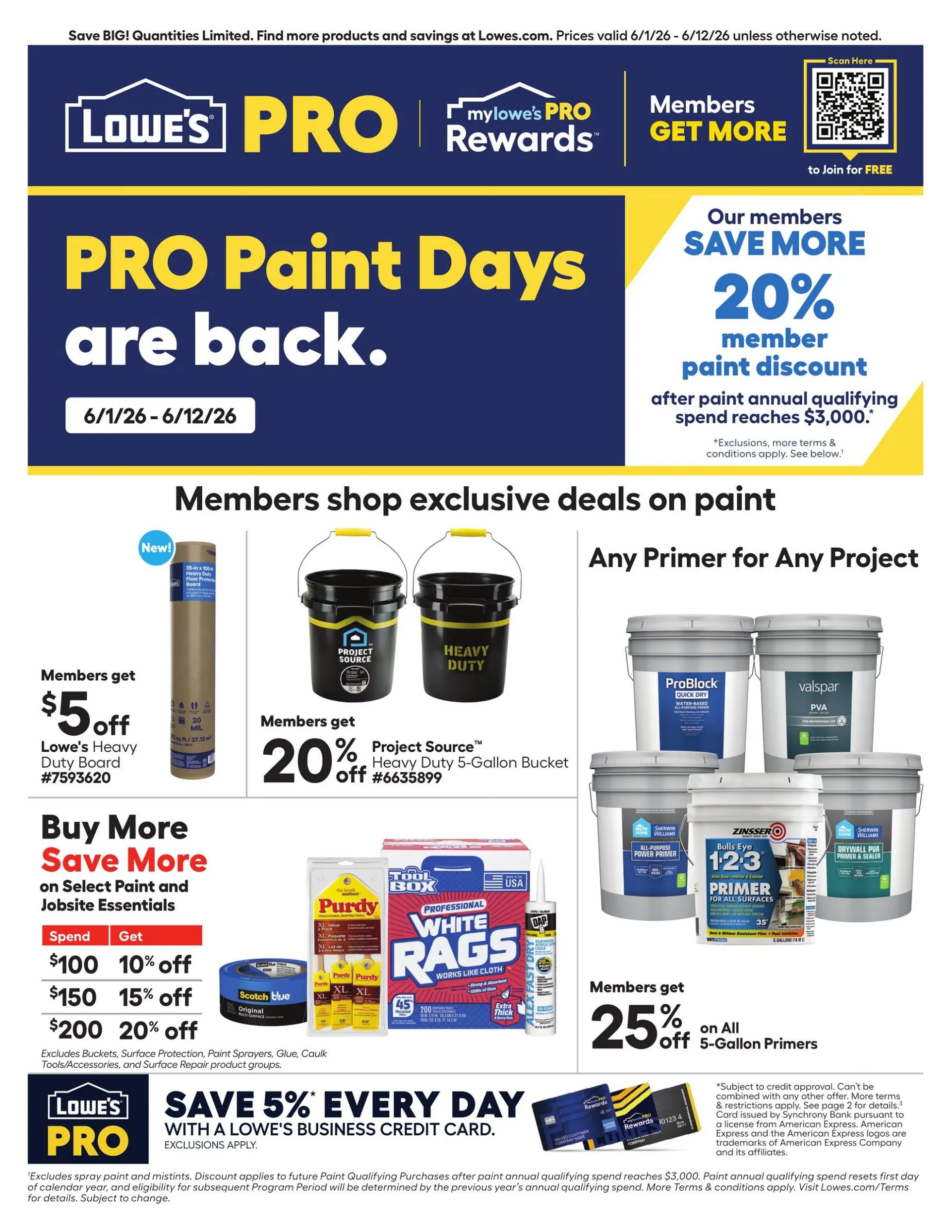 Weekly ad PRO Paint Days are back. from June 1 to June 12 2026 - Page 1