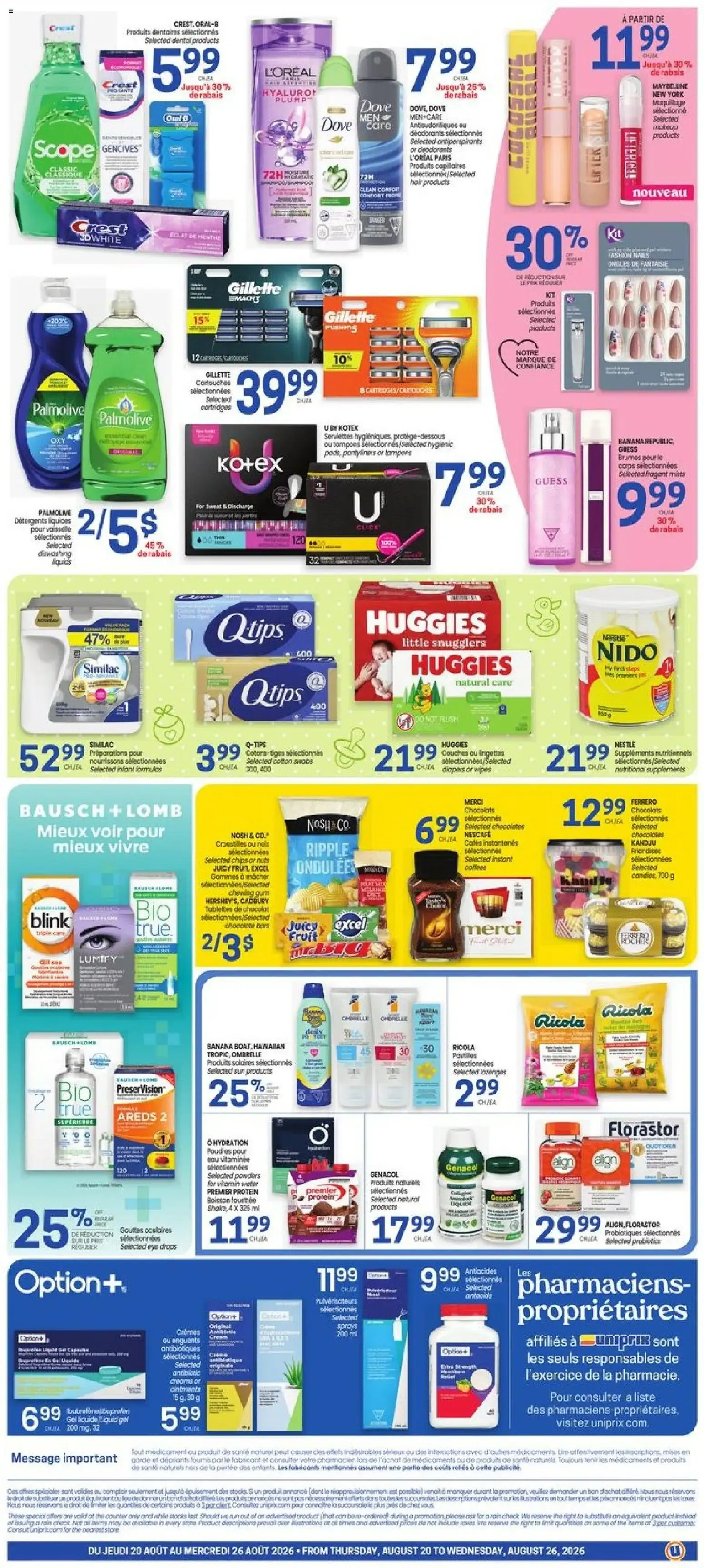 Uniprix weekly flyer / circulaire from Aug 20, 2026 > weekly specials & deals from August 20 to August 26 2026 - flyer page 2