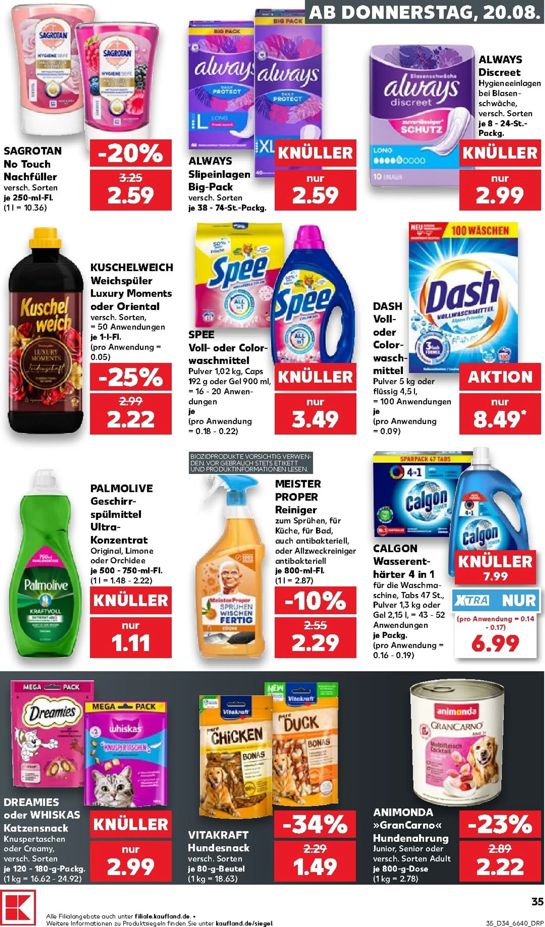 Kaufland Prospekt nächste Woche – von Donnerstag 20.08.2026 bis Mittwoch 26.08.2026 von 20. August bis 26. August 2026 - Prospekt seite 35