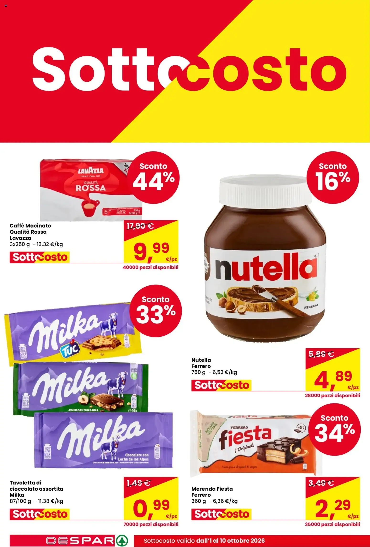 Despar Sottocosto da 1 ottobre a 10 ottobre di 2026 - Pagina del volantino 4