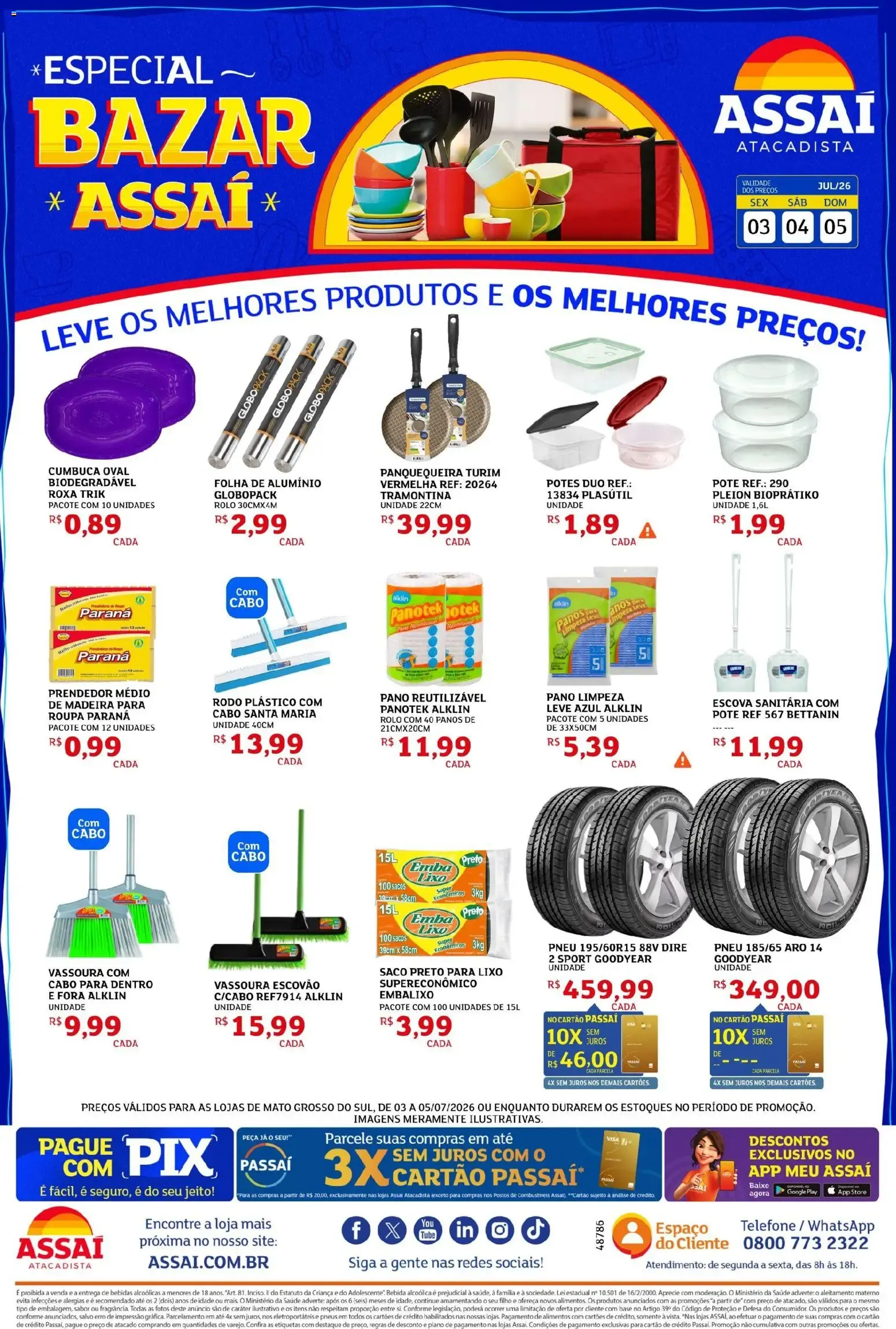 Encarte de Especial Bazar Assaí - Assaí Atacadista 3 de julho até 5 de julho 2026 - Pagina 1