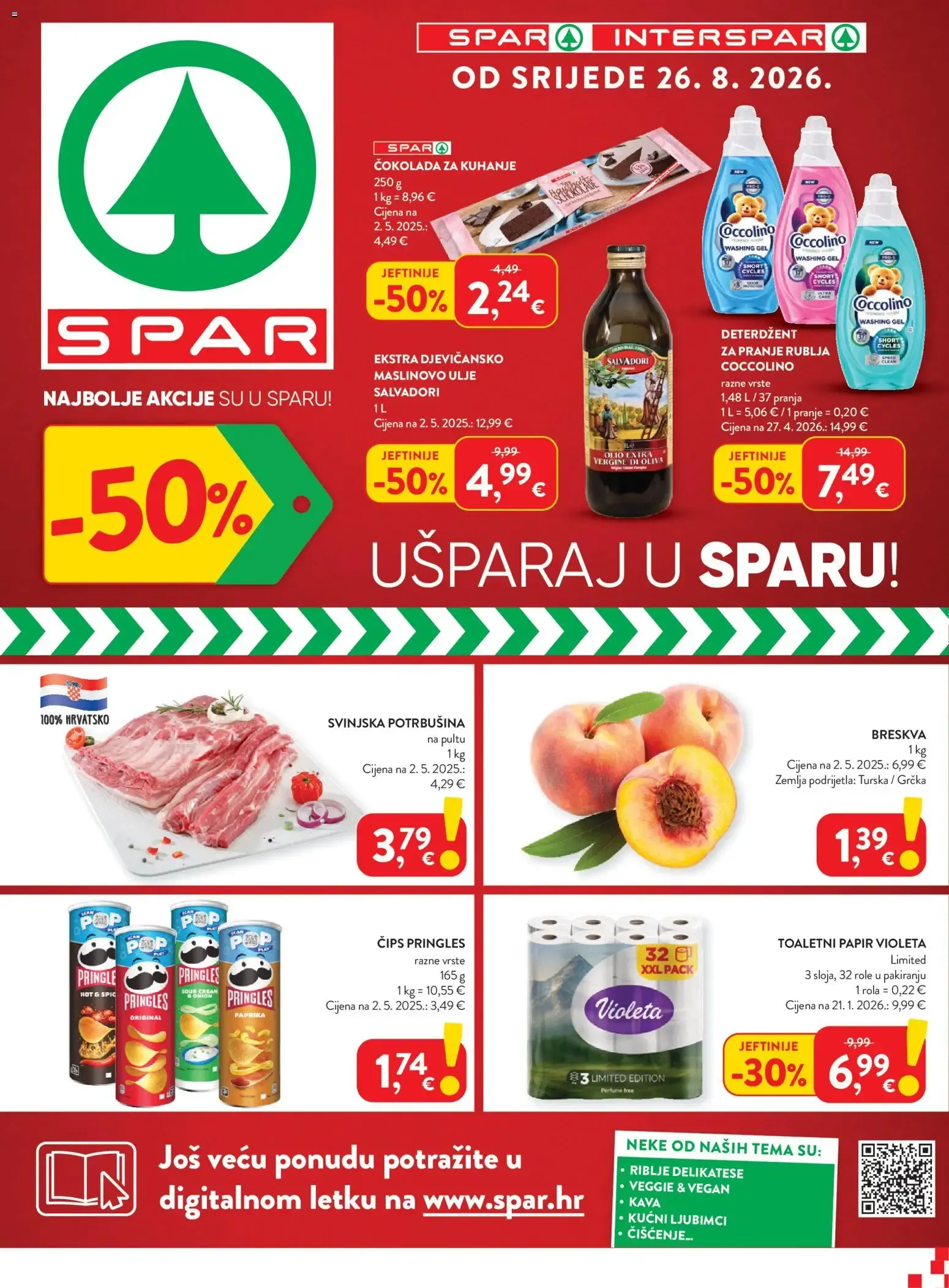 Katalog Interspar Katalog akcija od 26.08.2026 od 26. kolovoza do 1. rujna 2026. - Pregled Stranica 1