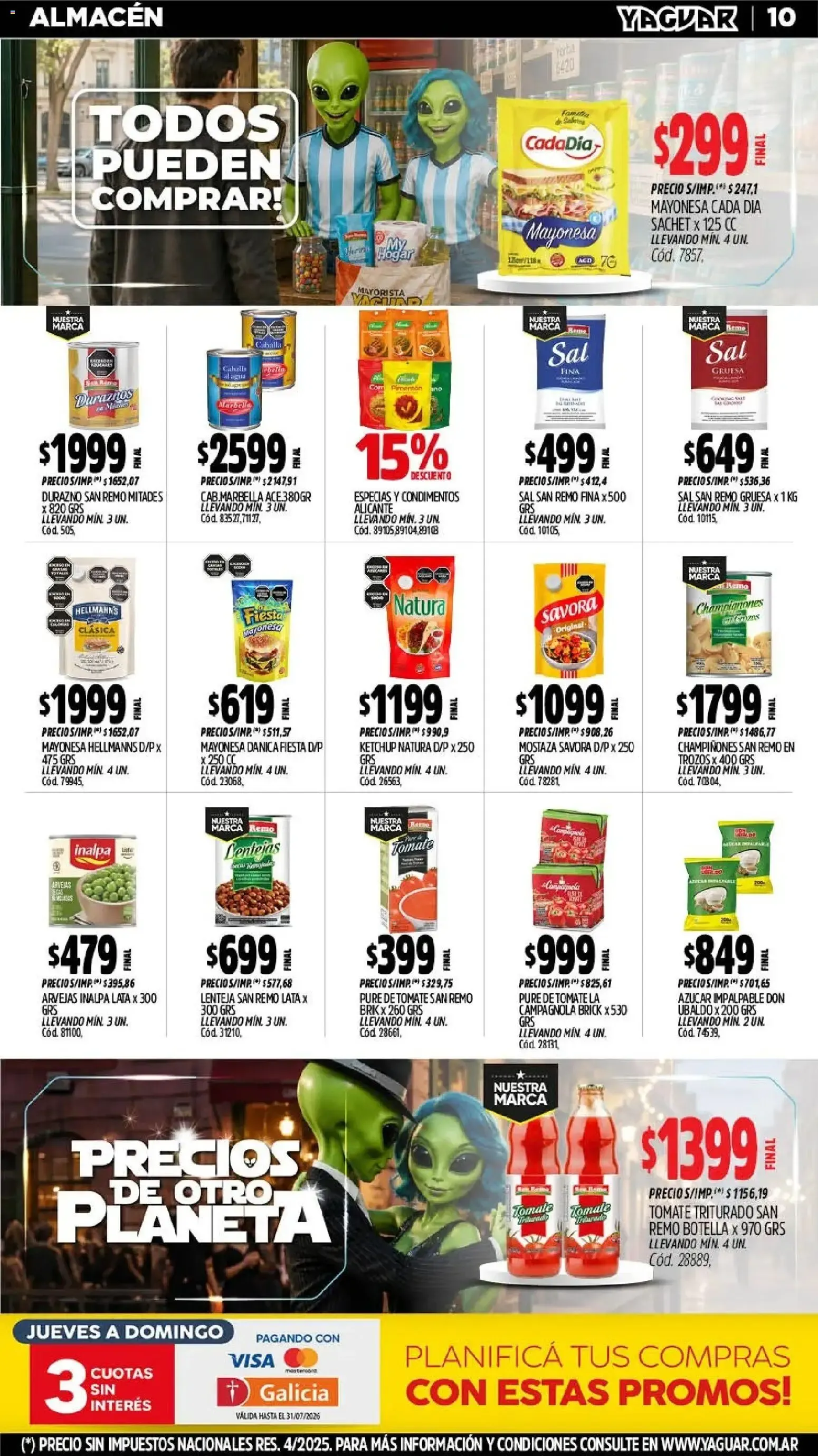Ofertas de Mayorista Yaguar - Precios de Otro Planeta 6 de julio al 11 de julio 2026 - Página 11 del catálogo