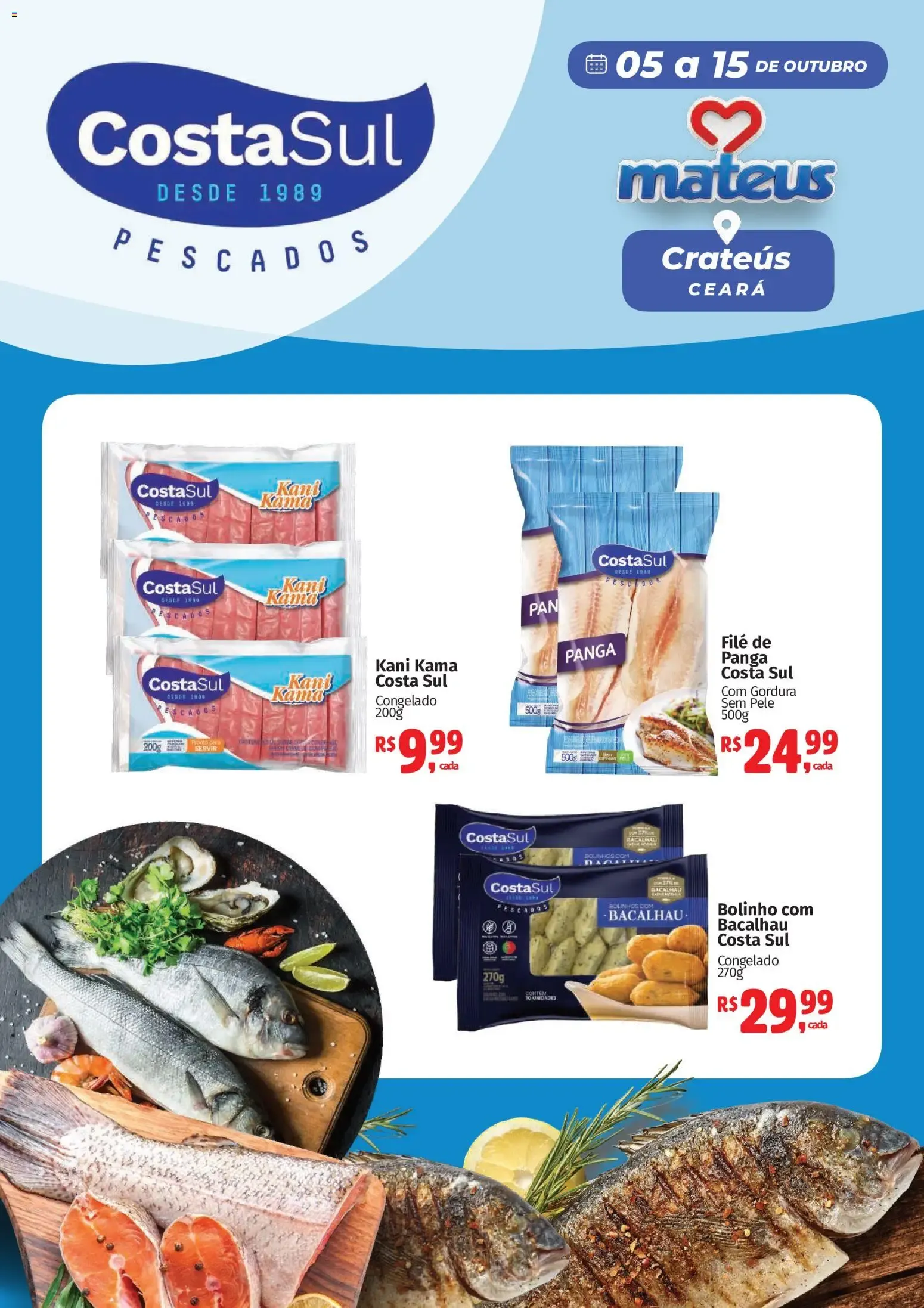 Encarte de Ofertas de Pescados Costa Sul en Mateus 5 de outubro até 15 de outubro 2026 - Pagina 1