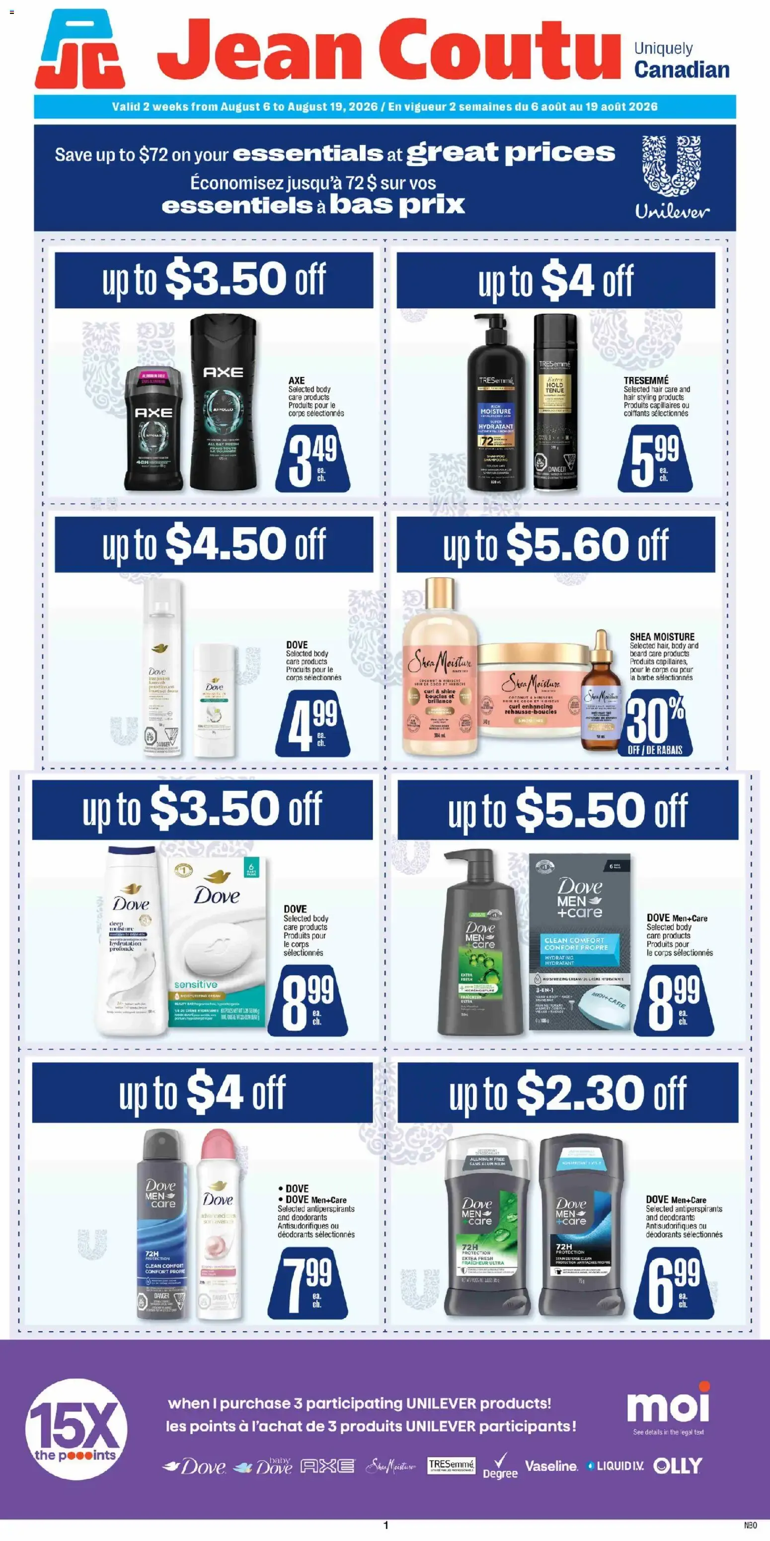 Jean Coutu Unilever Flyer