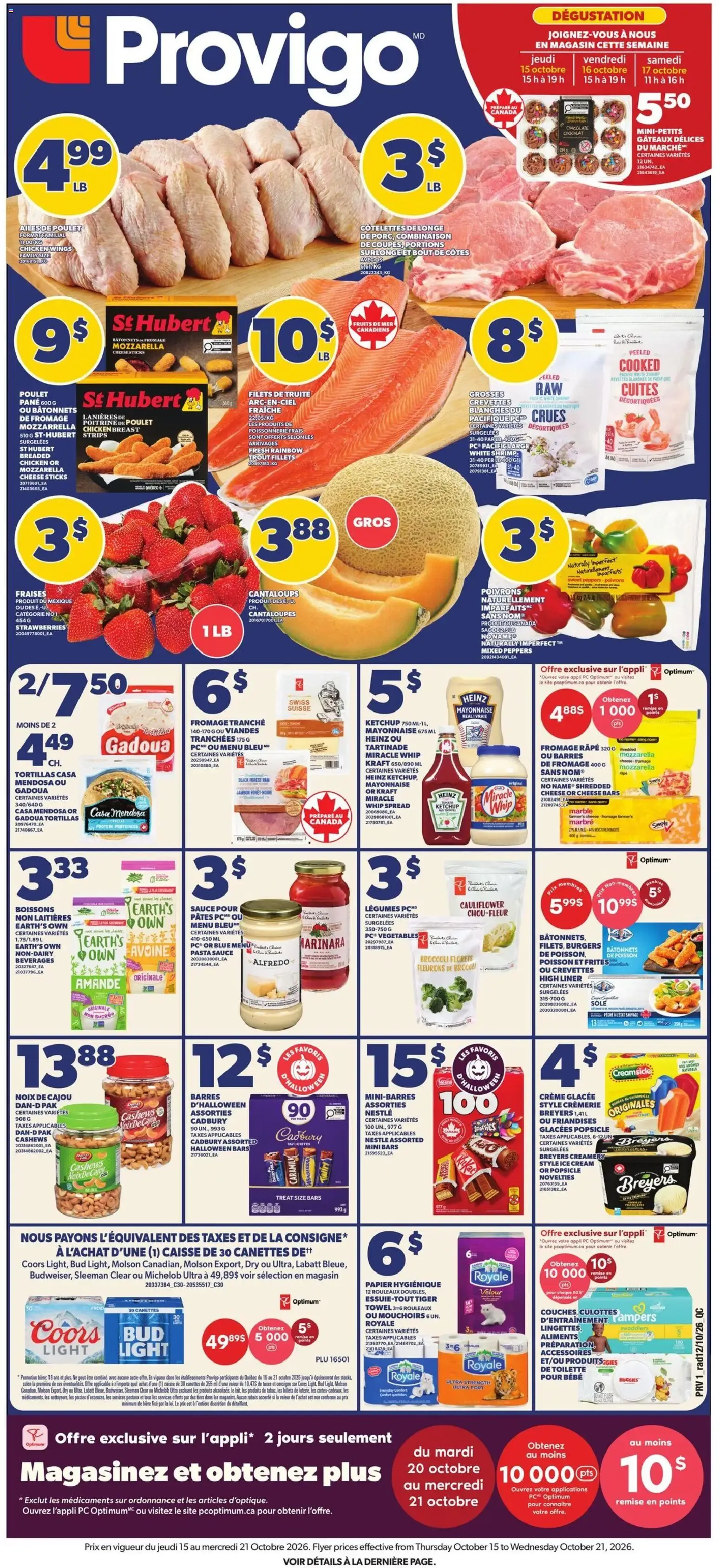 Provigo weekly flyer / circulaire from Oct 15, 2026 > weekly specials & deals