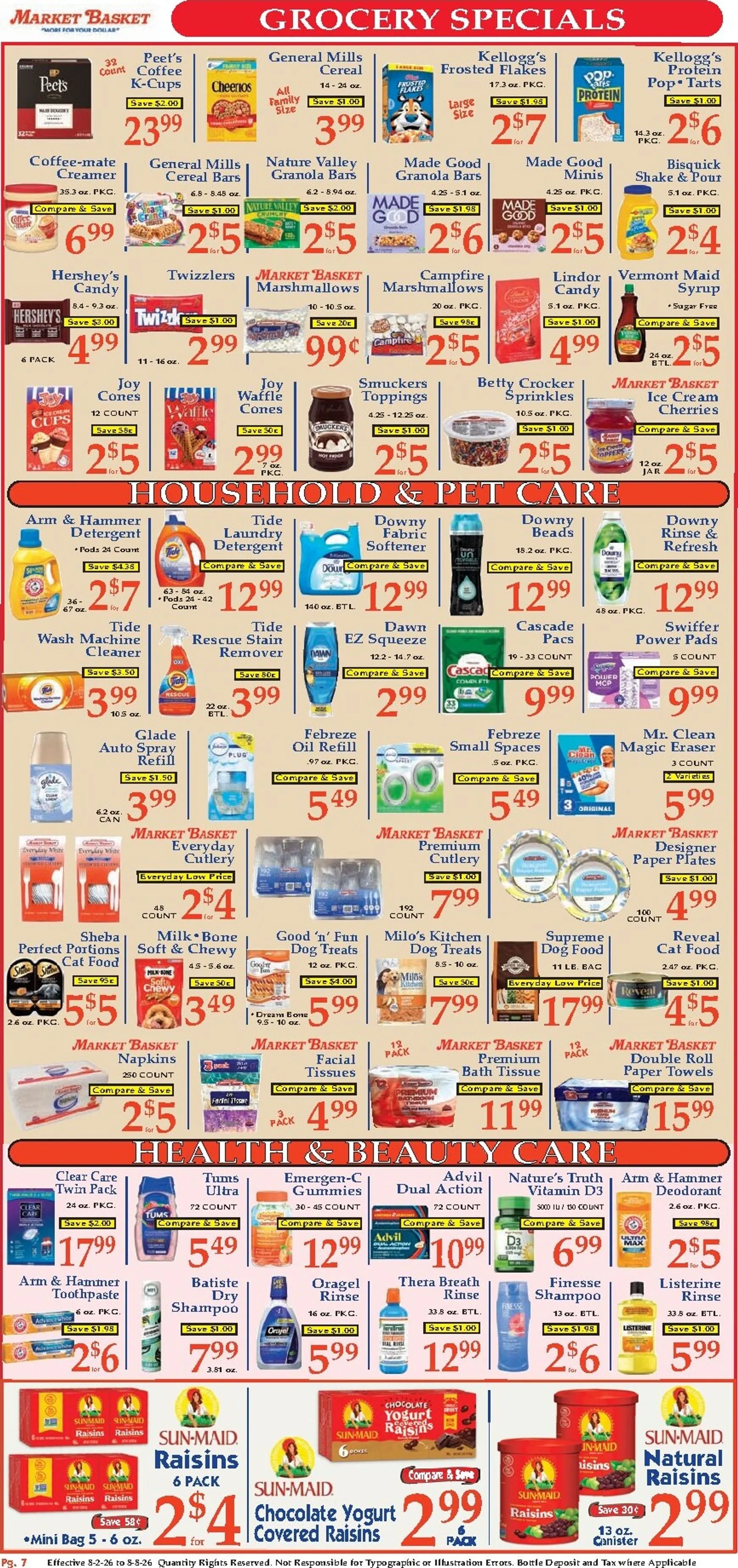 Weekly ad Current Market Basket leaflet valid from Sunday 08/02/2026 to Saturday 08/08/2026 from August 2 to August 8 2026 - Page 7