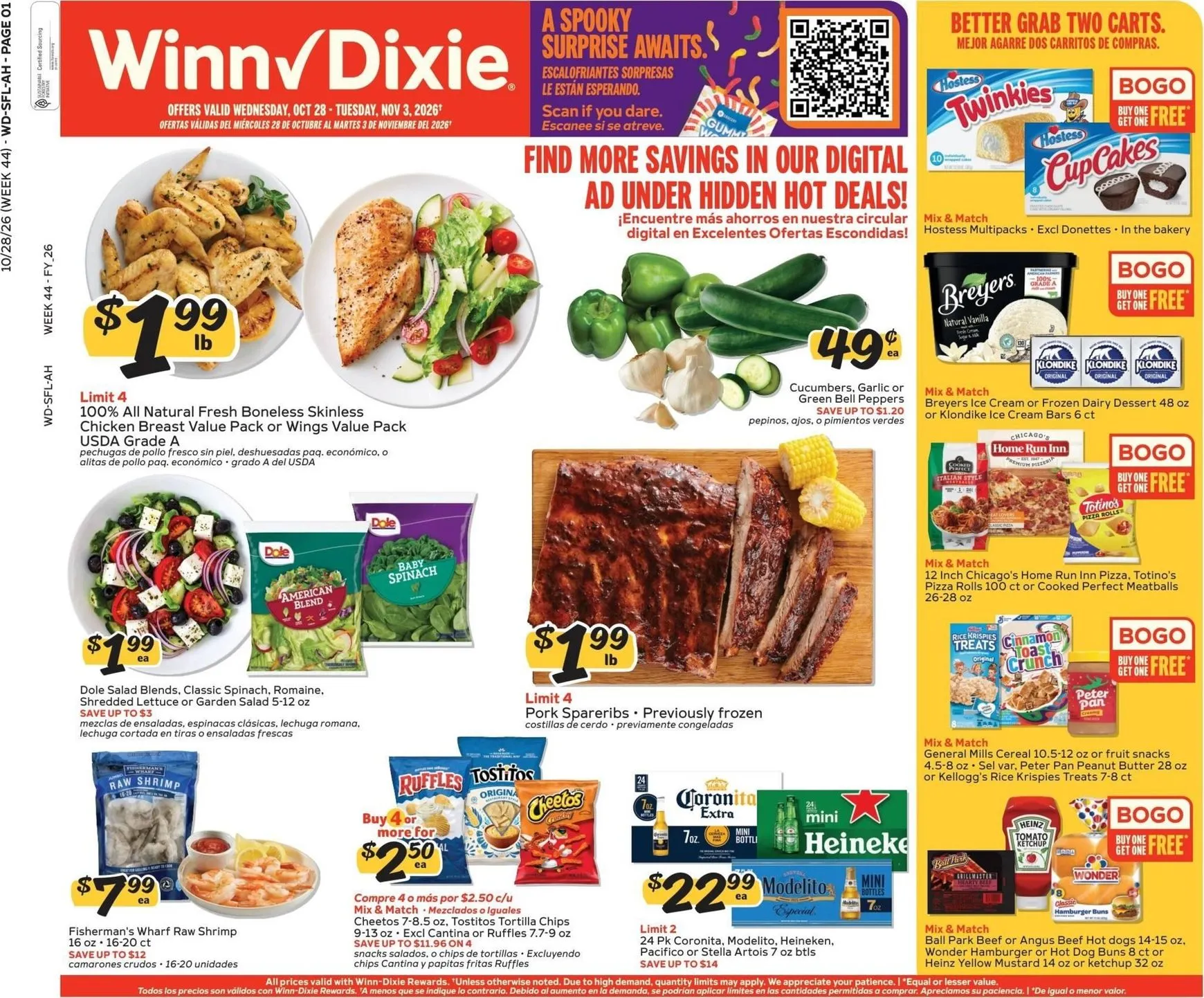 Weekly ad Current Winn-Dixie leaflet valid from Wednesday 10/28/2026 to Tuesday 11/03/2026 from October 28 to November 3 2026 - Page 1