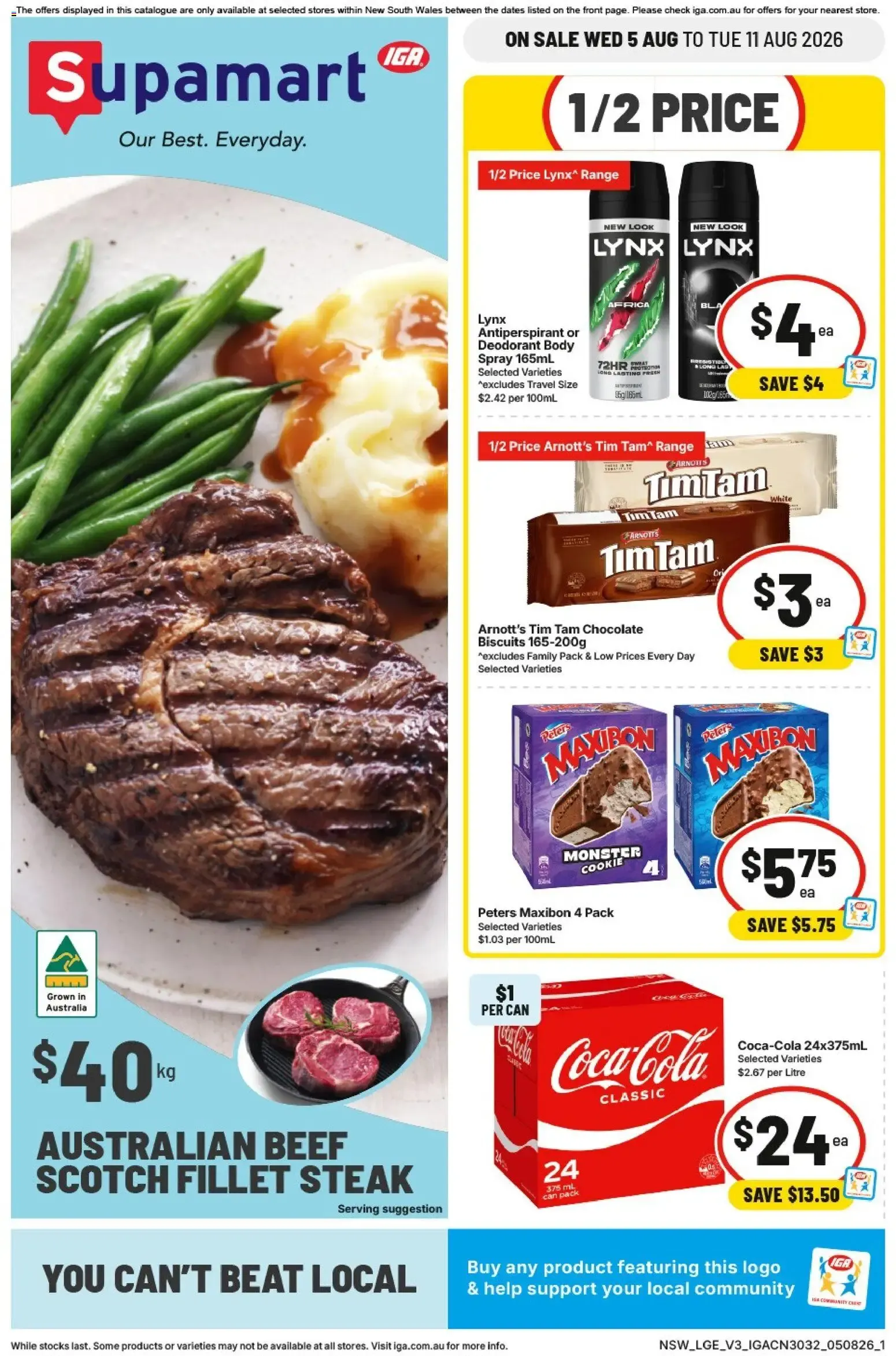Supamart IGA Catalogue - Catalogue valid from 5 August to 11 August 2026 - page 1