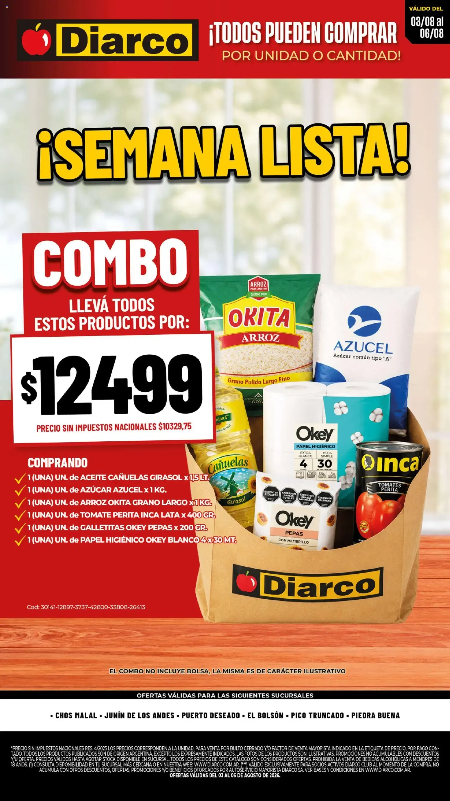 Ofertas de Diarco - Semana Lista del 03/08/2026 - 06/08/2026 3 de agosto al 6 de agosto 2026 - Página 1 del catálogo