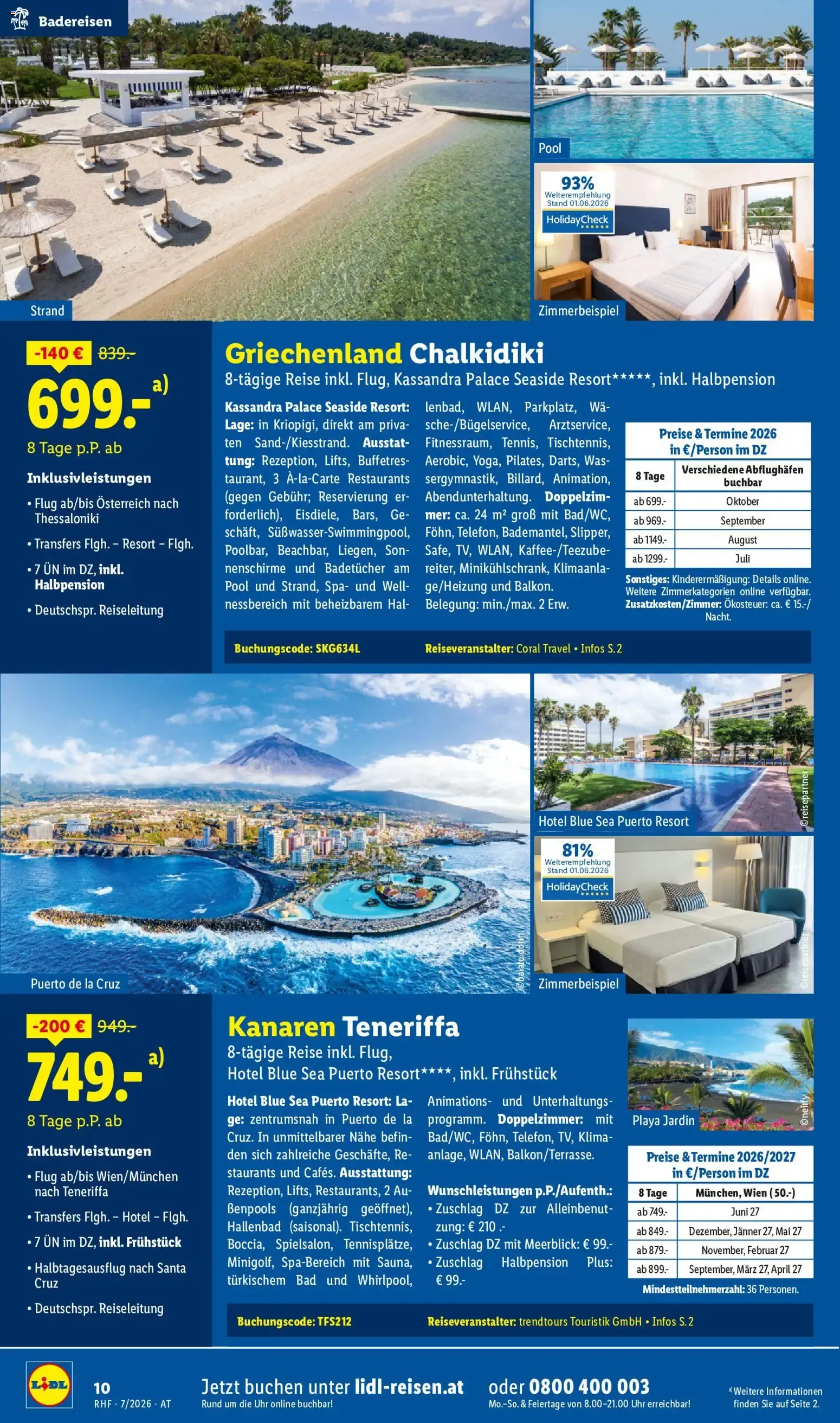 Lidl Traumurlaub - Buchbar von 1.7. bis 31.7. von 1. Juli bis 31. Juli 2026 - Flugblätt seite  8