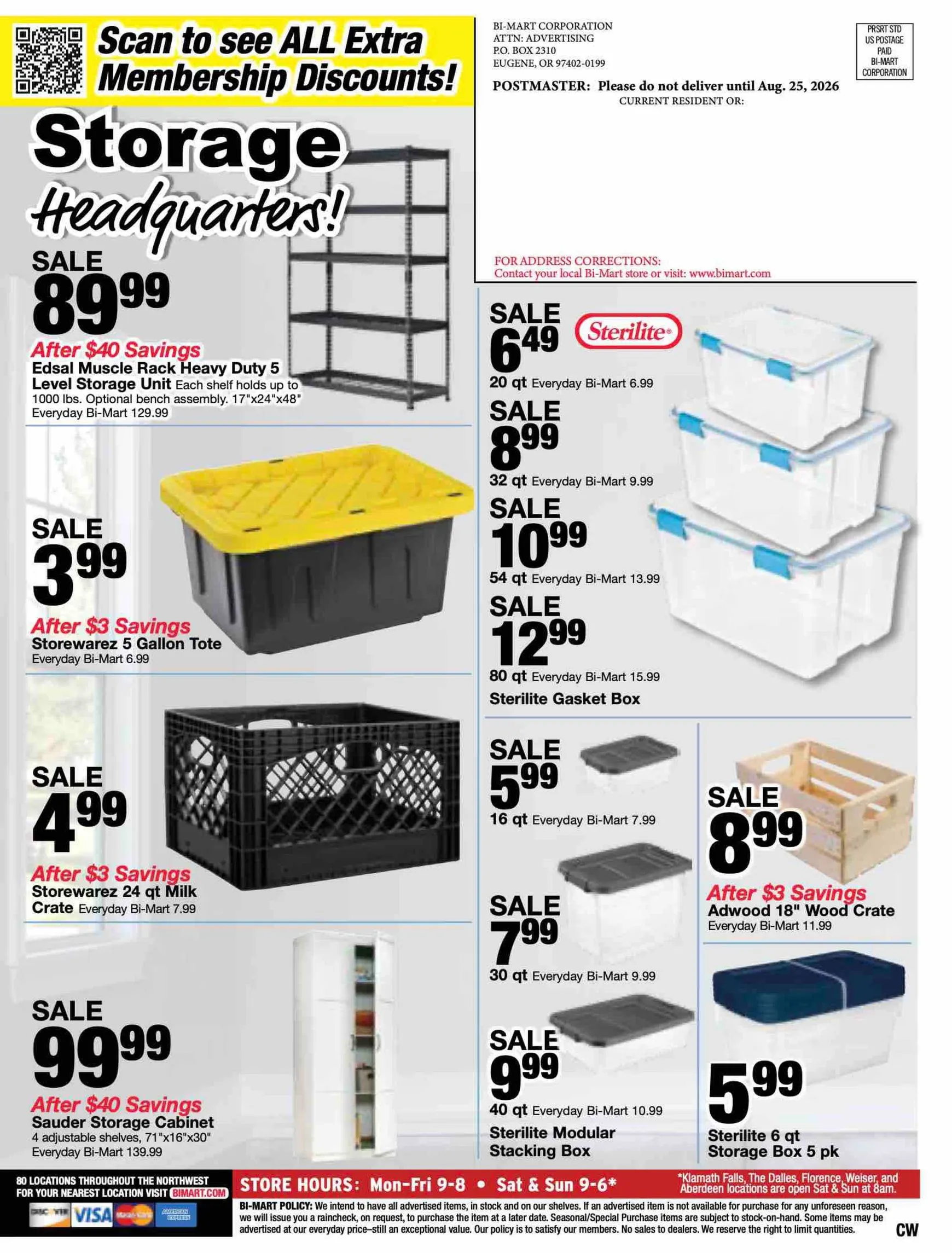 Weekly ad Bi-Mart Membership Savings Book - Back to School Savings from August 25 to September 14 2026 - Page 12
