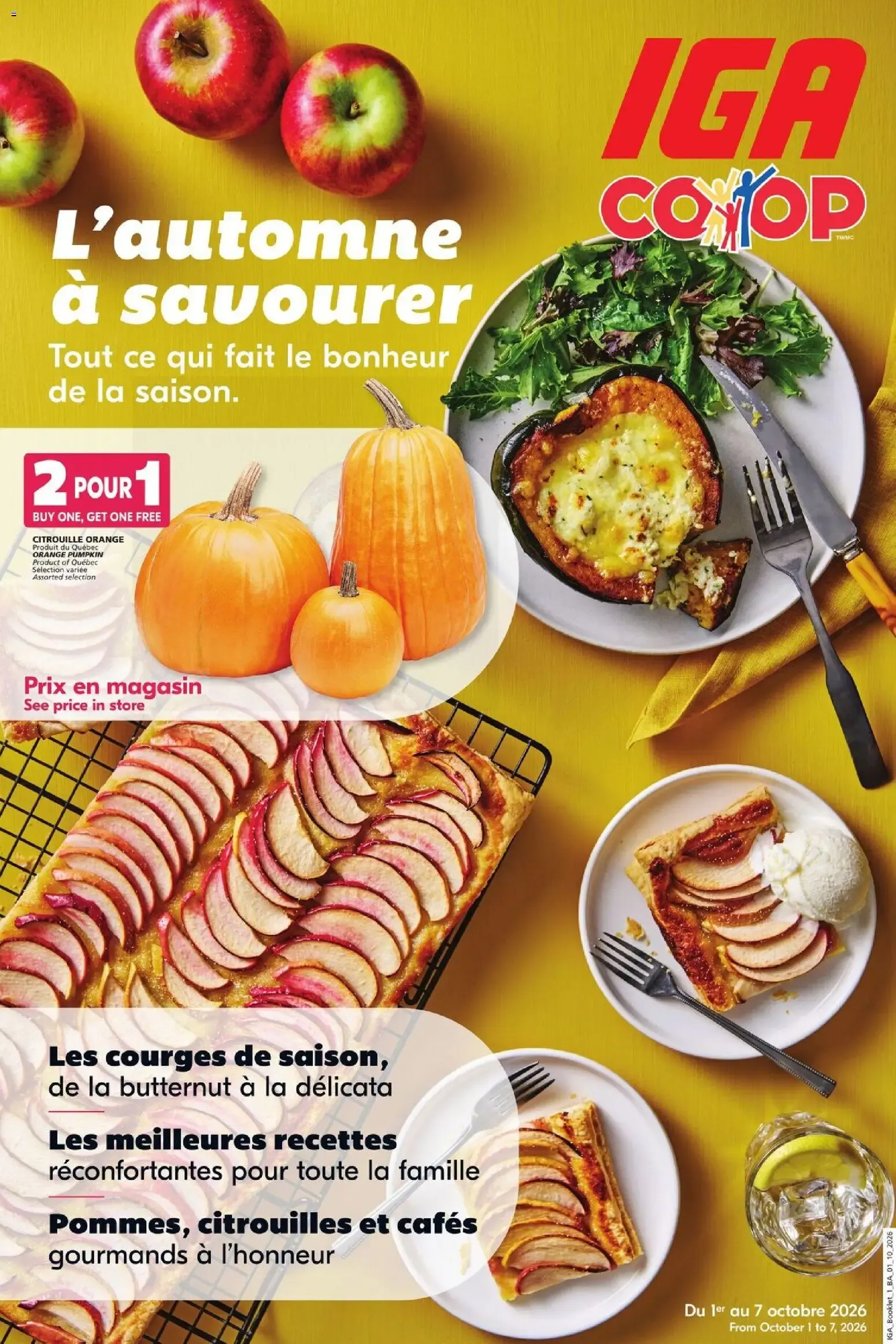 L'automne à savourer from October 1 to October 7 2026 - flyer page 1
