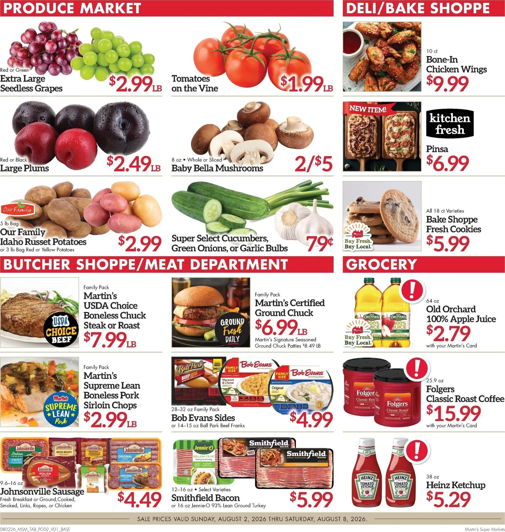 Weekly ad Current Martin's Super Markets leaflet valid from Sunday 08/02/2026 to Saturday 08/08/2026 from August 2 to August 8 2026 - Page 2