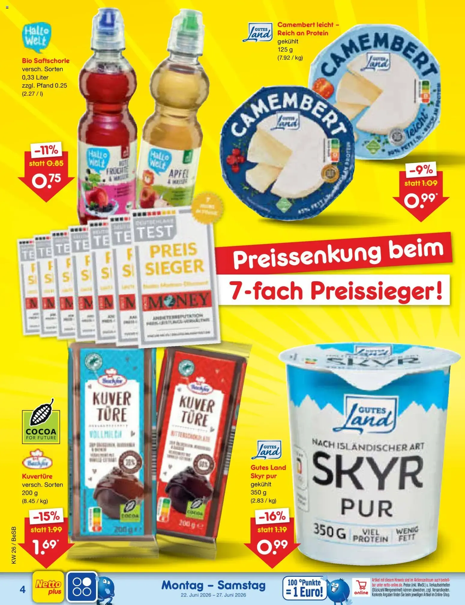 Netto Marken-Discount Prospekt (ab 22.06.2026) » Angebote von 22. Juni bis 27. Juni 2026 - Prospekt seite 4