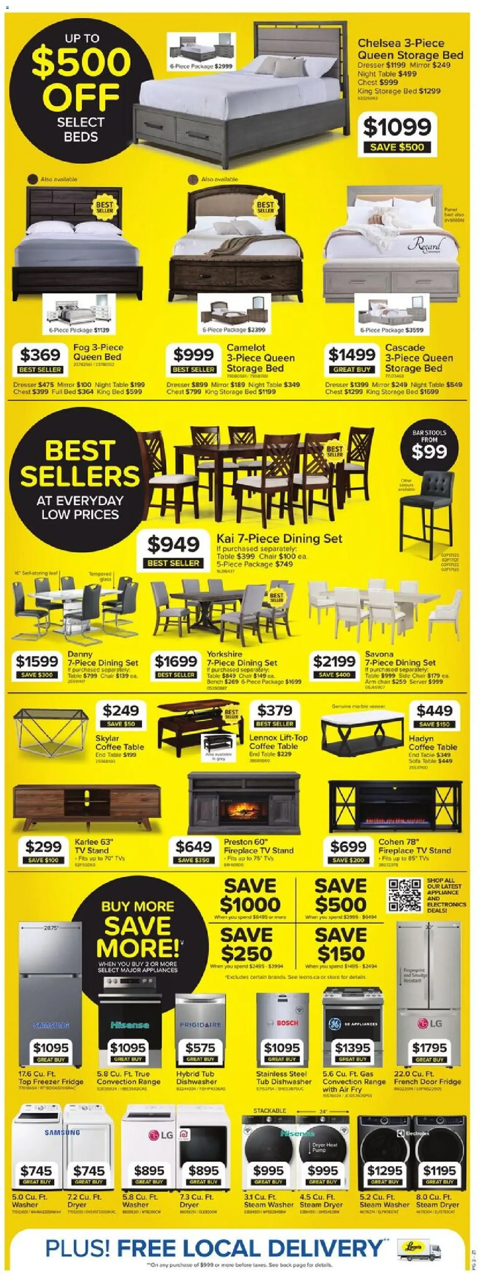 Leon's - 100 Super Sofa Sale & Appliance Deals from October 15 to November 4 2026 - flyer page 3
