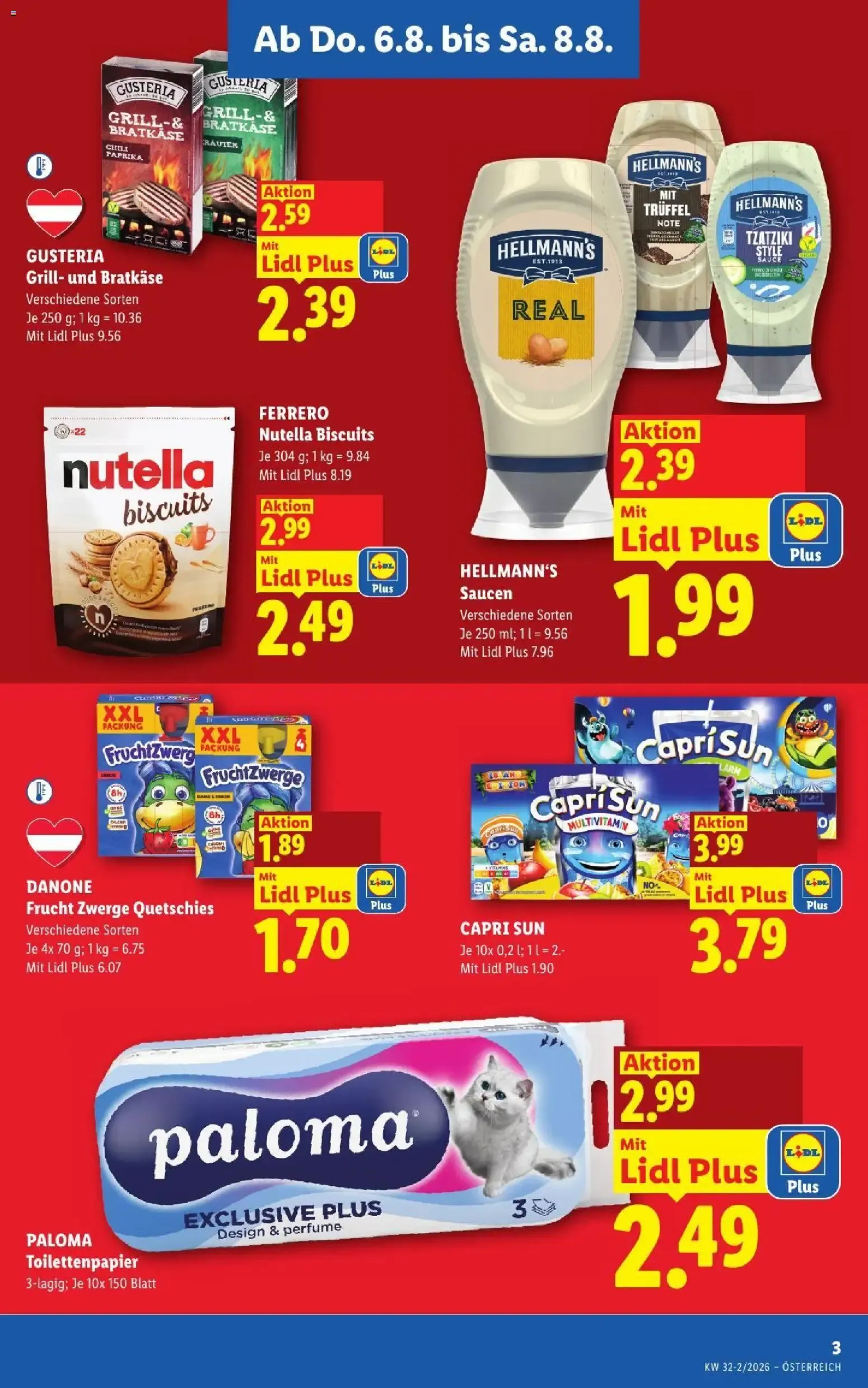 Mit Lidl Plus Österreichs günstigste Preise von 6. August bis 8. August 2026 - Flugblätt seite  3