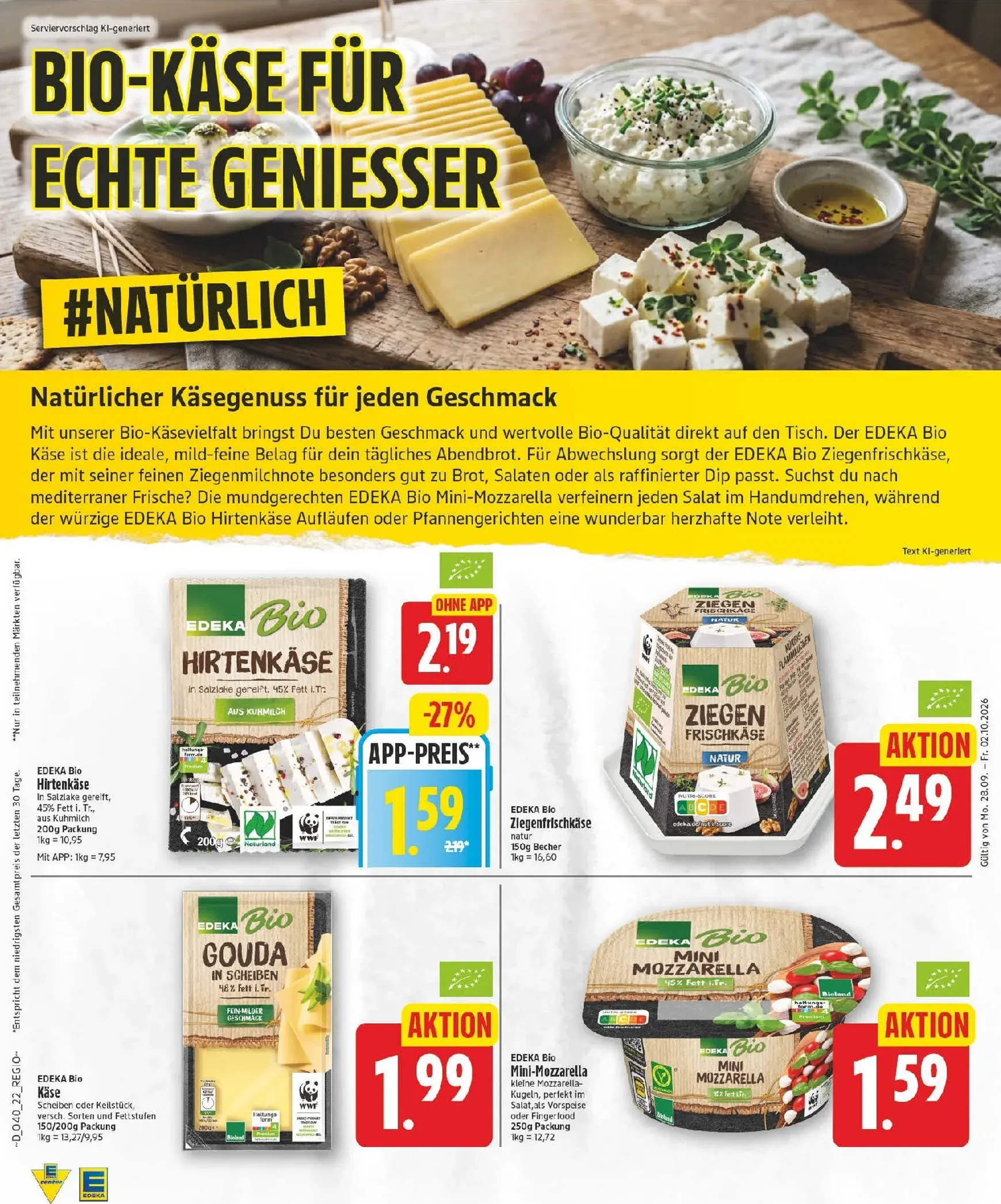 Edeka Prospekt – von Montag 28.09.2026 bis Freitag 02.10.2026 von 28. September bis 2. Oktober 2026 - Prospekt seite 22