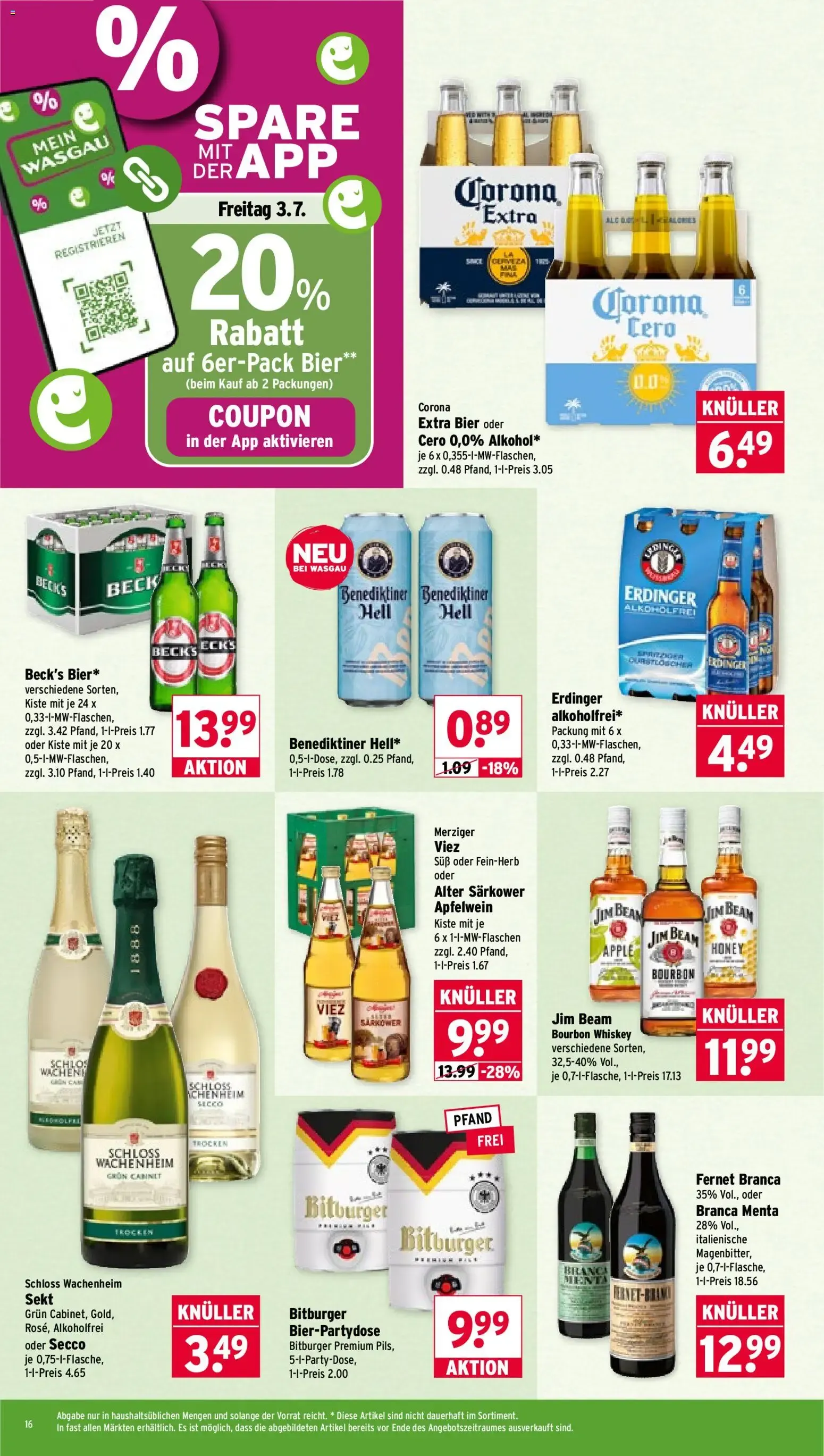 Wasgau Prospekt (ab 29.06.2026) zum Blättern von 29. Juni bis 4. Juli 2026 - Prospekt seite 16