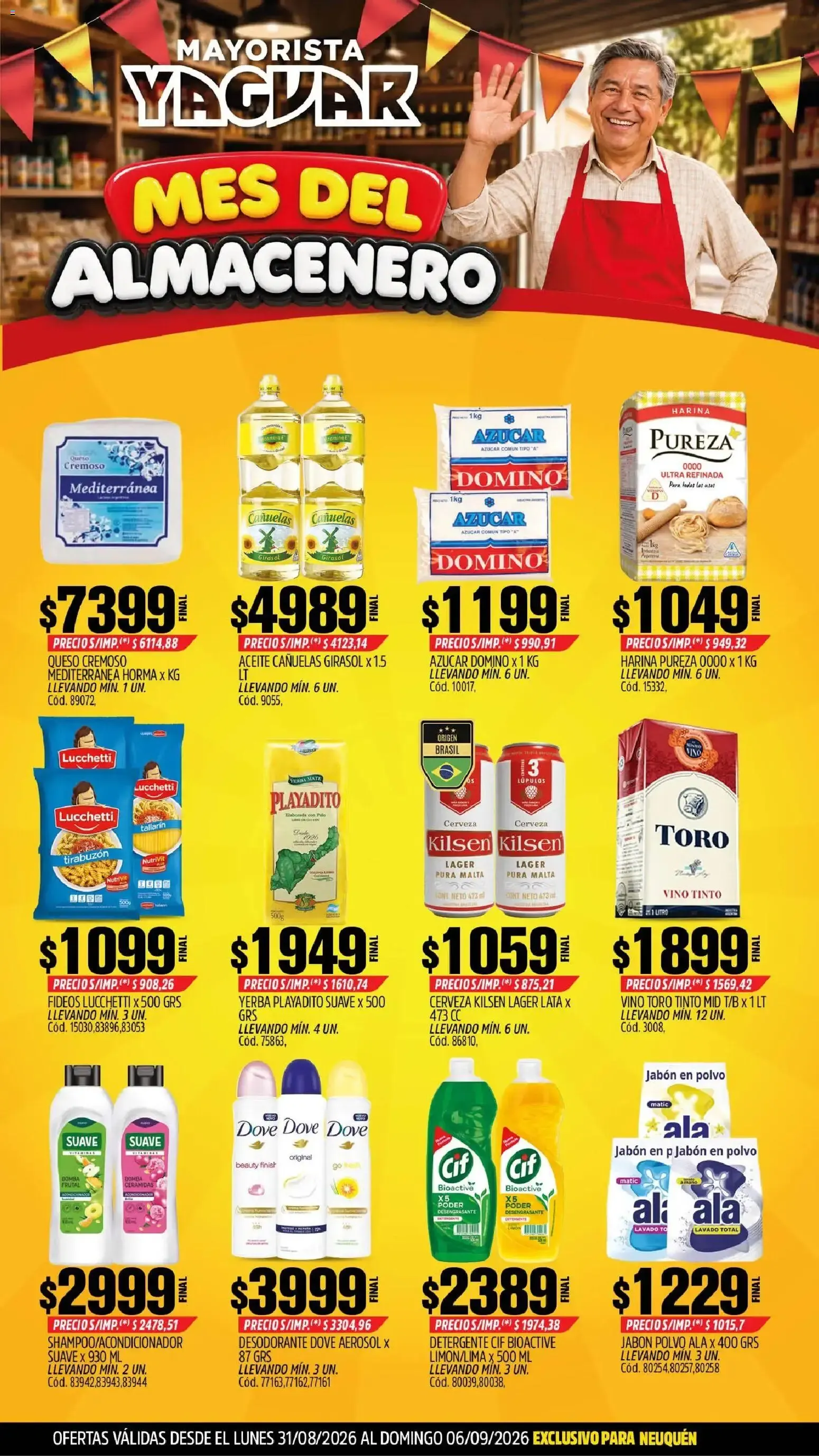 Ofertas de Mayorista Yaguar - Mes del Almacenero 31 de agosto al 6 de septiembre 2026 - Página 1 del catálogo