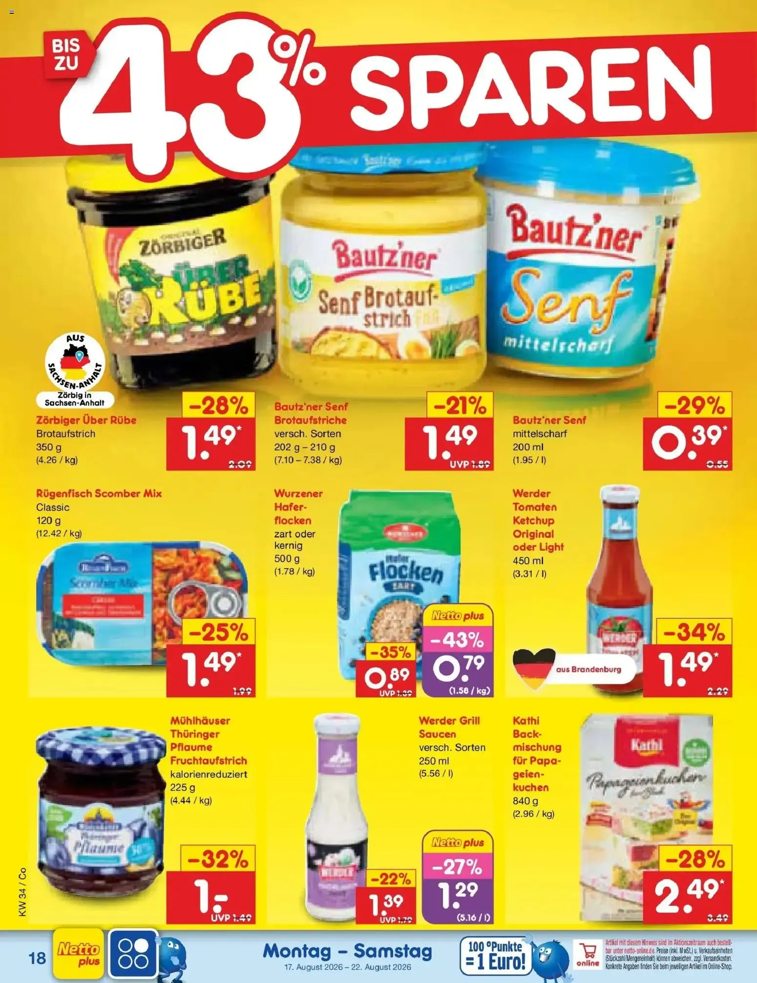 Netto Marken-Discount Prospekt Bitterfeld-Wolfen (ab 17.08.2026) » Angebote von 17. August bis 22. August 2026 - Prospekt seite 24