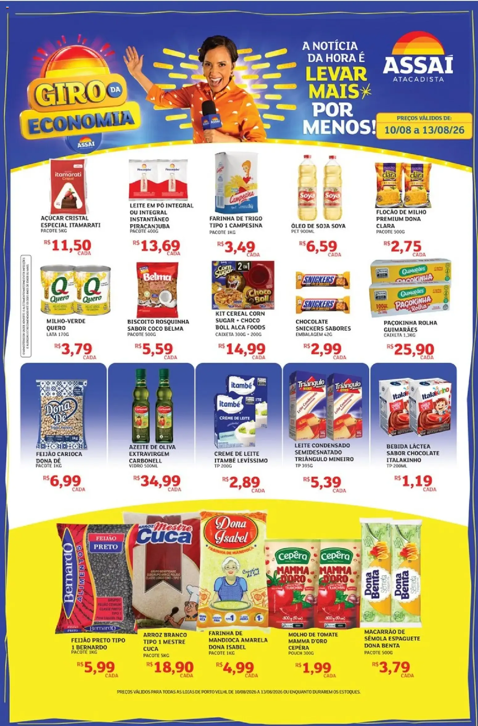 Encarte de Assaí Atacadista - Giro da Economia 10 de agosto até 13 de agosto 2026 - Pagina 1