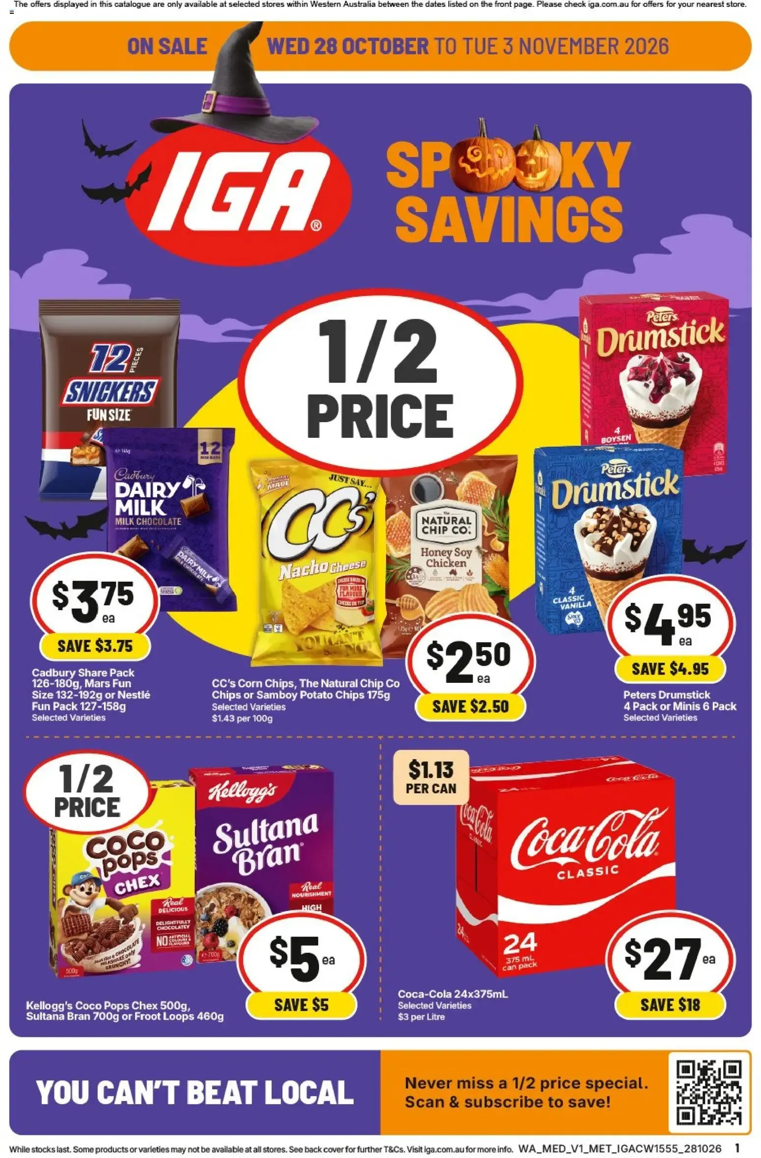 IGA Spooky Savings - Catalogue valid from 28 October to 3 November 2026 - page 1