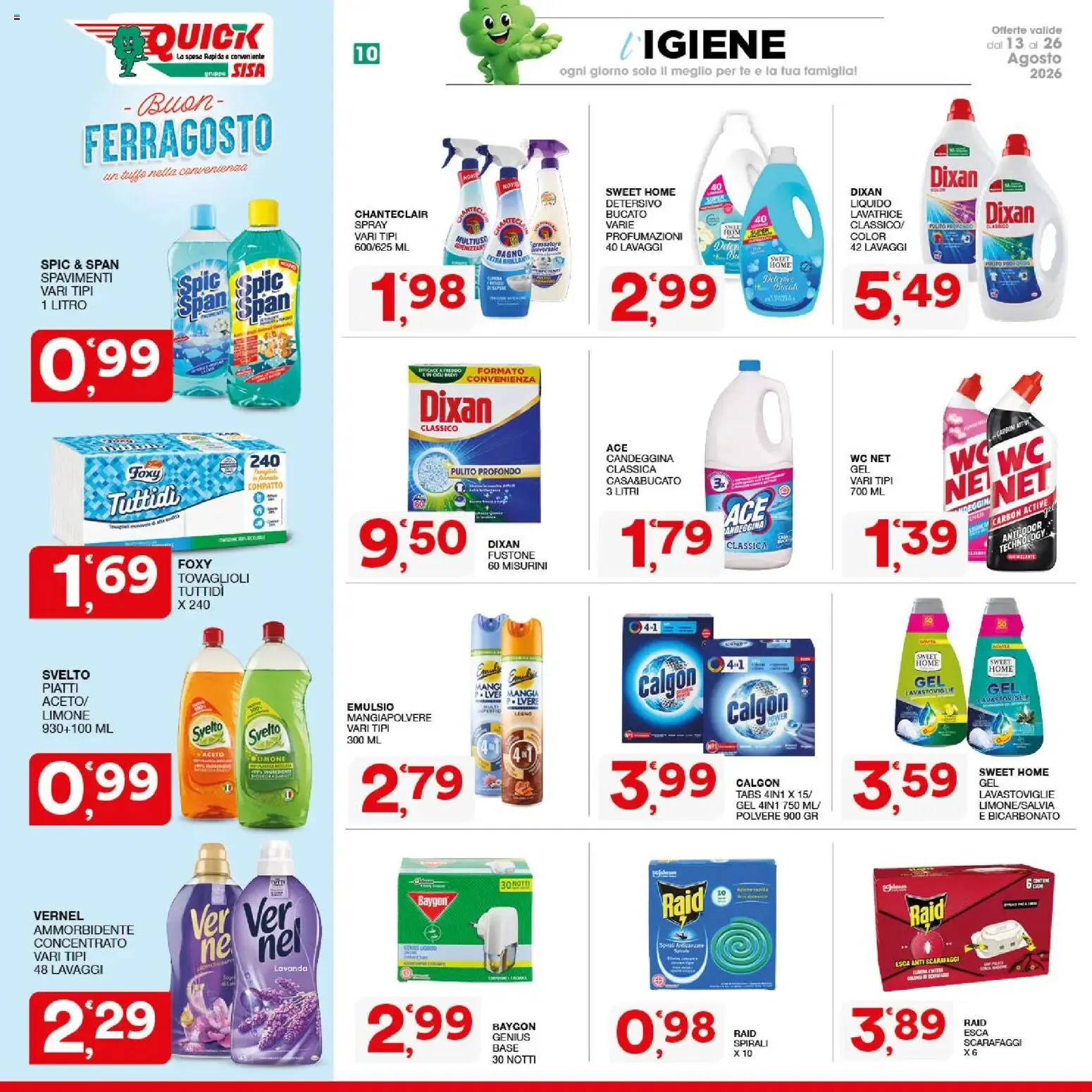 Nuovo SISA volantino Quick dal 13/08/2026 > offerte anteprima 🛍️ da 13 agosto a 26 agosto di 2026 - Pagina del volantino 10