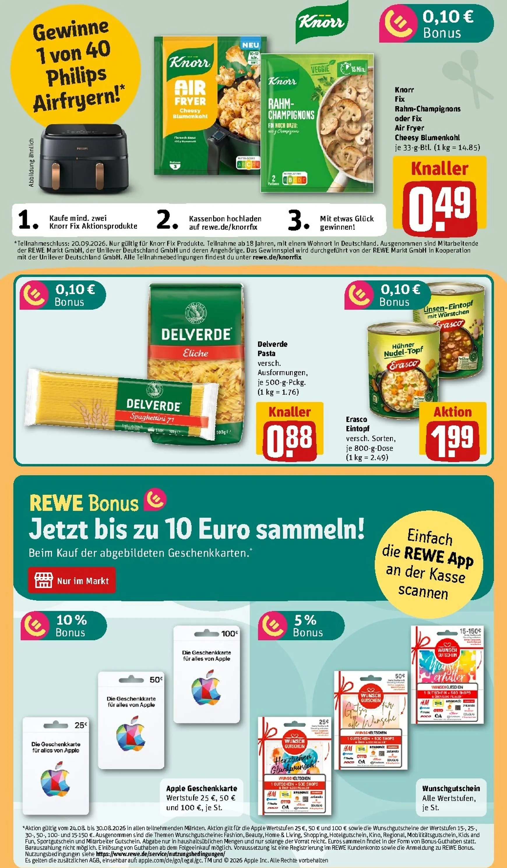 REWE Arina Fester Dein Markt von 24. August bis 30. August 2026 - Prospekt seite 22